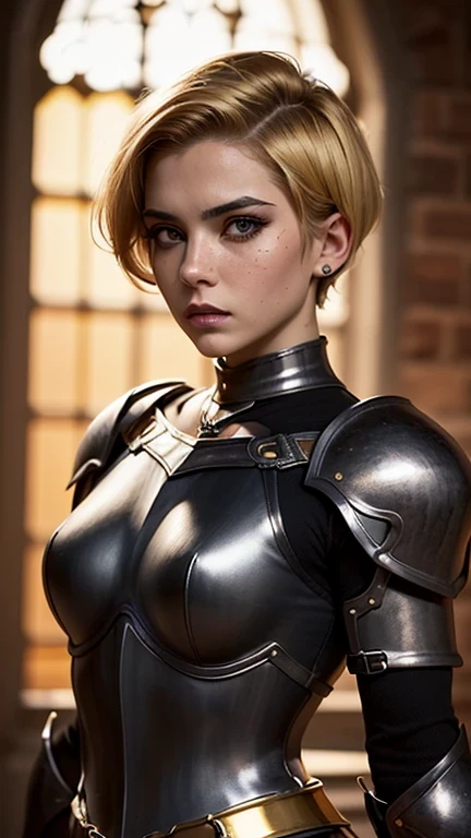 Scarlett Johansson is a sexy gothic knight wearing Lovecraftian armour exposing her beautiful cock 