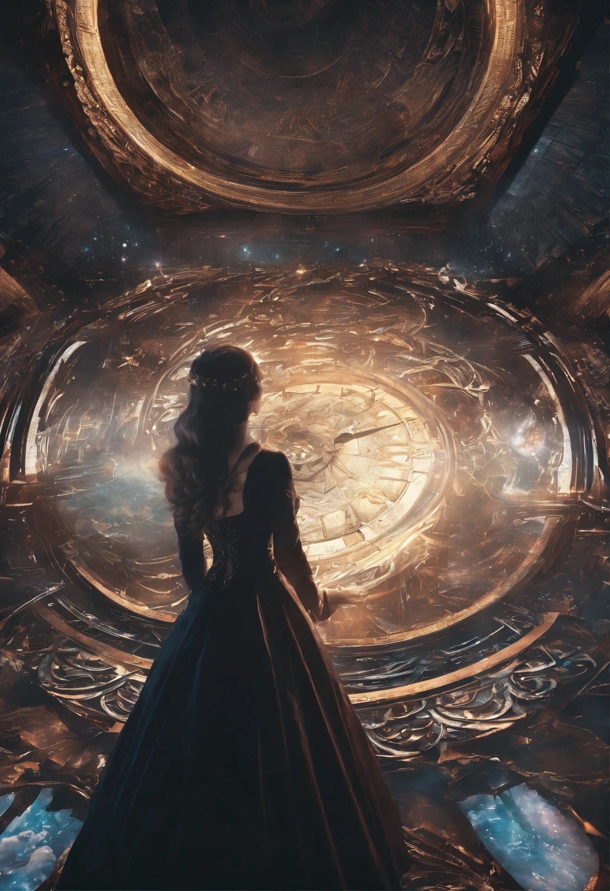 (best quality,4k,8k,highres,masterpiece:1.2),ultra-detailed,(realistic,photorealistic,photo-realistic:1.37),time travel device-equipped,time-leaping,beautiful girl,stunning portrayal of time and space,retro-futuristic outfit,mysterious atmosphere,glowing device,ethereal background,subtle glow,enigmatic beauty,sparkling eyes,breathtaking moments,graceful movements,mesmerizing gaze,blurred surroundings,time bending,shimmering colors,vibrant hues,epic adventure,unforgettable journey,endless possibilities,technological marvel,unseen dimensions,unraveling secrets,exhilarating leap,frozen moments,unfathomable future,dynamic composition,untold stories,unveiling mysteries,time capsules,unlocking the past,transcending boundaries,boundless imagination,revelation of truth,unleashing power,unpredictable twists,time continuum.