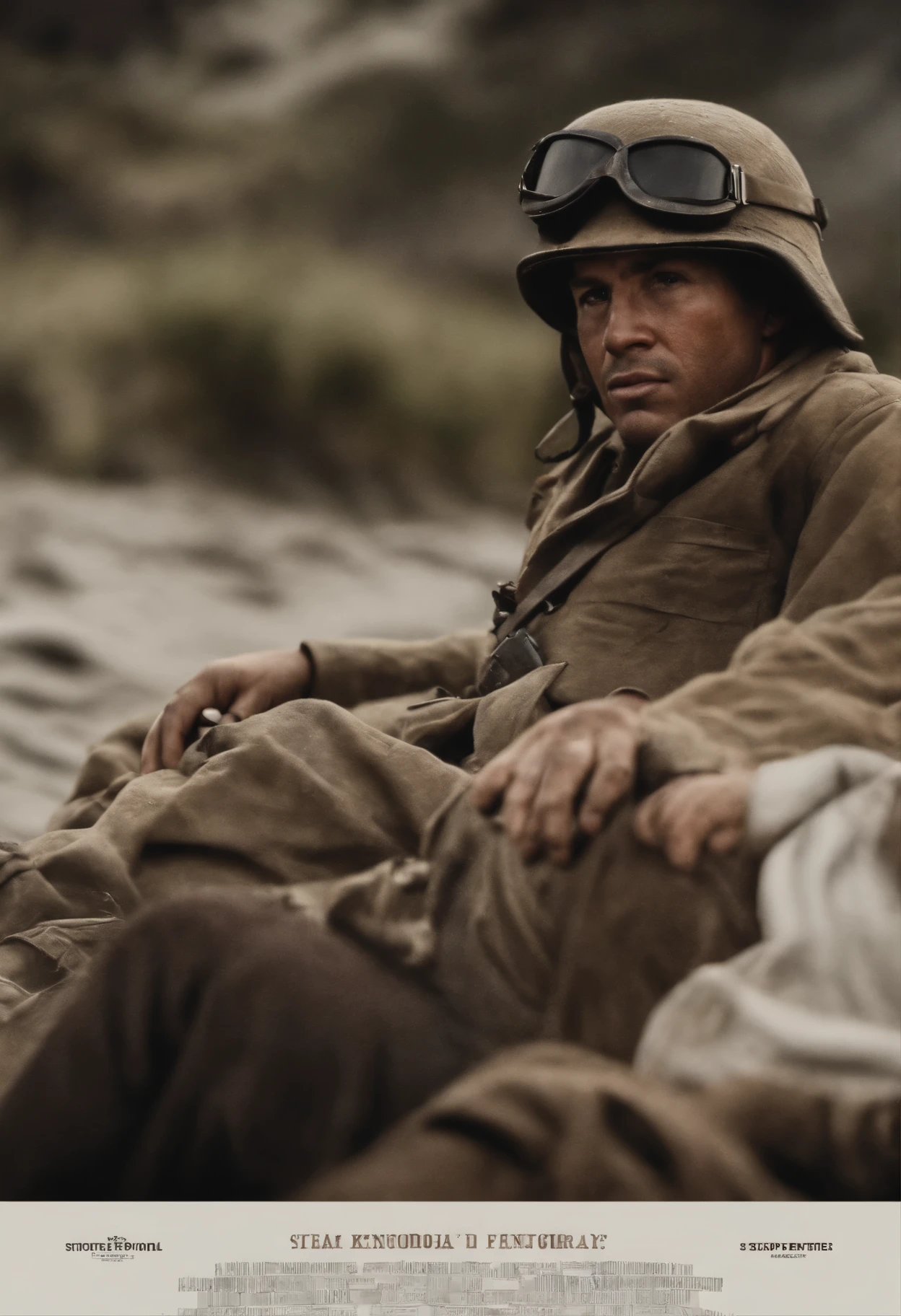 Foto realismo de la representacion de la guerra del pacifico, gente peleando en la guerra