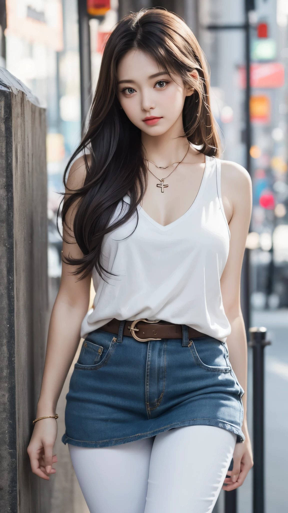 1 Girl,study,Soft Light,Chinese Beauty,Tube Top,Short skirt,,Long hair