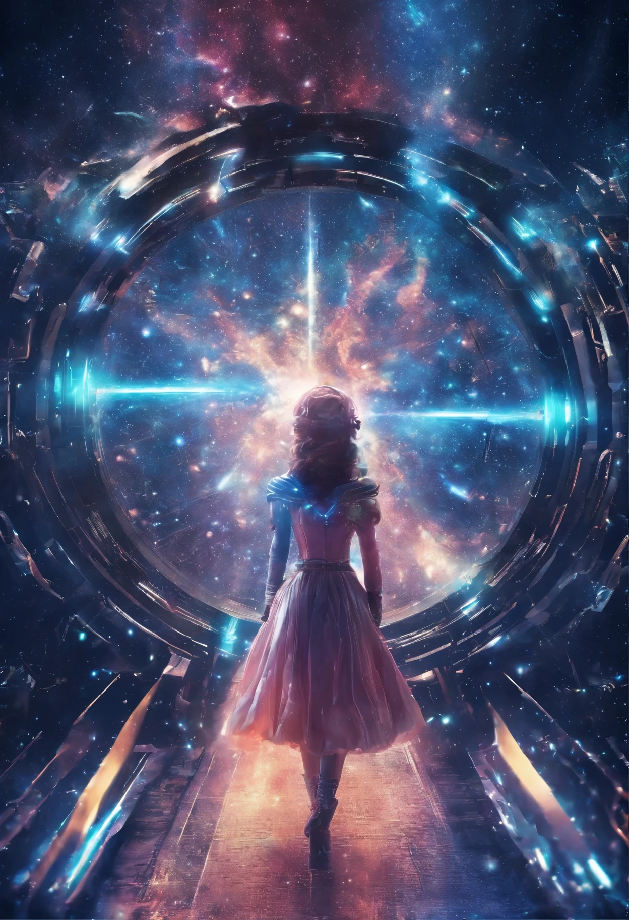 (best quality,4k,8k,highres,masterpiece:1.2),ultra-detailed,(realistic,photorealistic,photo-realistic:1.37),time travel device-equipped,time-leaping,beautiful girl,stunning portrayal of time and space,retro-futuristic outfit,mysterious atmosphere,glowing device,ethereal background,subtle glow,enigmatic beauty,sparkling eyes,breathtaking moments,graceful movements,mesmerizing gaze,blurred surroundings,time bending,shimmering colors,vibrant hues,epic adventure,unforgettable journey,endless possibilities,technological marvel,unseen dimensions,unraveling secrets,exhilarating leap,frozen moments,unfathomable future,dynamic composition,untold stories,unveiling mysteries,time capsules,unlocking the past,transcending boundaries,boundless imagination,revelation of truth,unleashing power,unpredictable twists,time continuum.