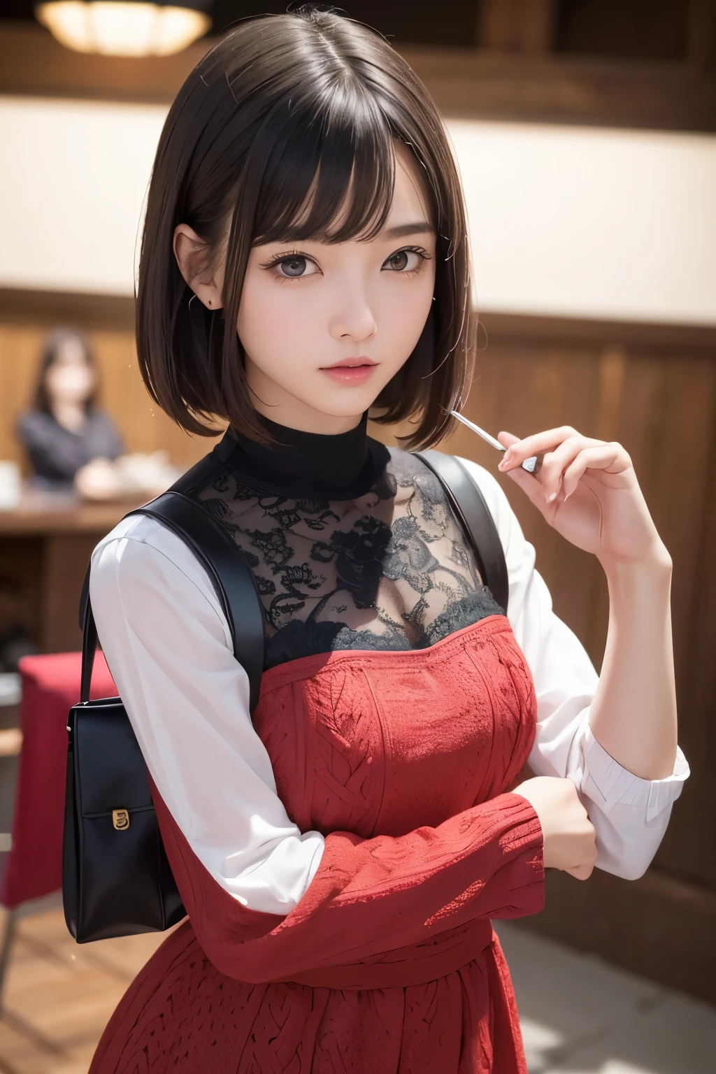 (8k、Raw photo、highest quality、Masseter muscle part:1.2)、super detailed、super resolution、(realistic、realistic pictures:1.37)、Portrait、High-definition RAW color photo、professional photography、hvery detailed and beautiful、very detailed、8k Wallpapers、amazingly detailed、huge file size、official art、Hvery detailed CG Unity 8k wallpapers、hvery detailed beautiful girl、very detailed顔、very detailed目、very detailed肌、very fine fingers、hvery detailed nose、very detailed詳細な口、perfect anatomy、detailed background、detailed clothing、1 girl、(20:1.2)、20's、cute、realistic body、、white skin、glowing skin、Because I'm slender、black haired、beaver、(Brantbang: 1.2)、cute、Zora々right、cute faces、lifelike face、delicate eyes、ordering sauce、((stylish winter clothes))、((butt hole close up))、(((short hair)))、earrings、looking at camera、cowboy shot、positive、standing athletic pose、contrapo、dynamic lighting、E Cup Milk、stuffy feet、smelly feet、