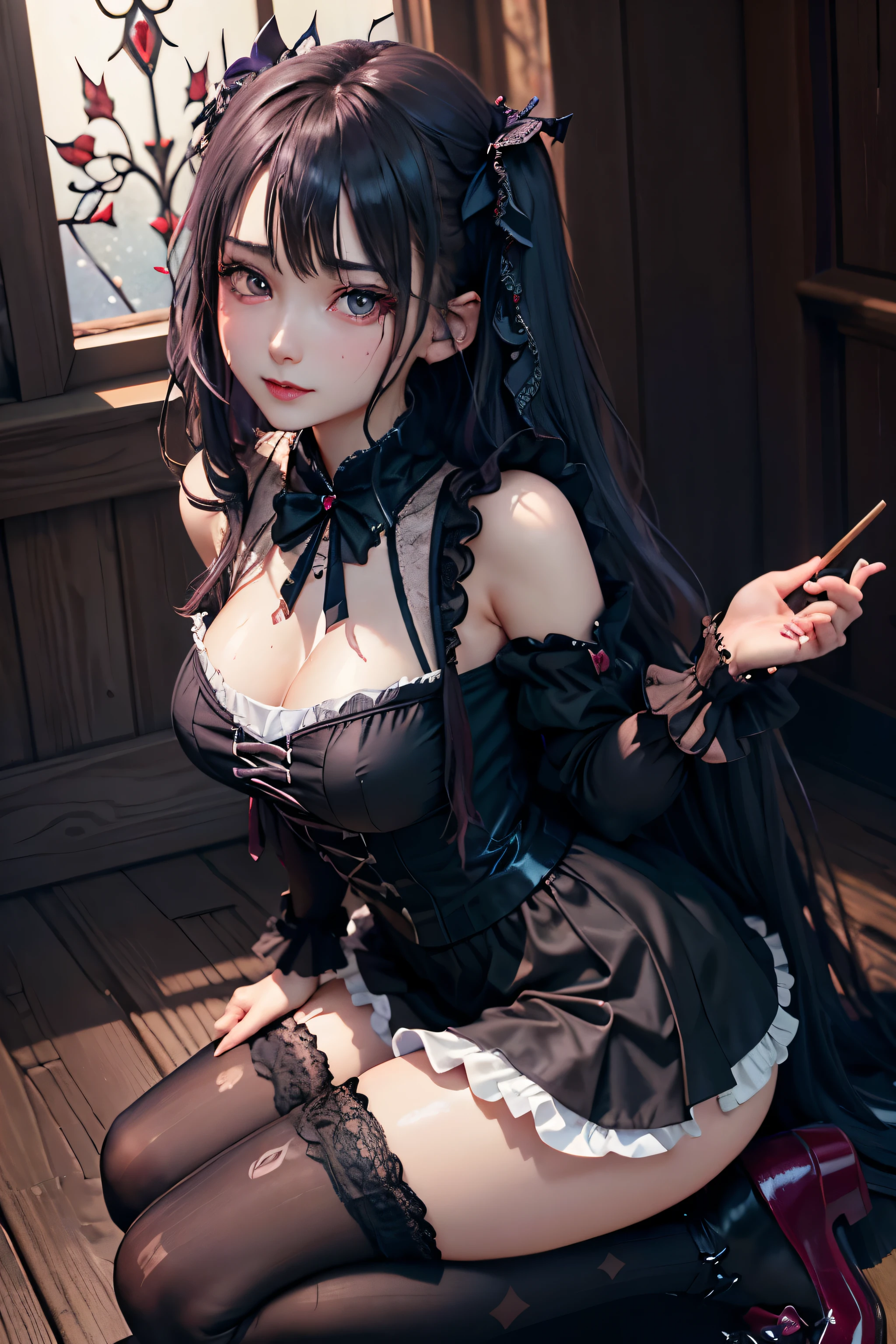 ハードdark gothicメイク、Insanity、deep night sky、horror、black dark eyeshadow、cry、grieve、Good skin glow、dark gothicメイク、dark smile、restless palace、fragrant beauty、22 years ago、lure、Expression of intense sexual pleasure、embarrassed look、dark gothic、obscene expression、pieces fly、highest quality、Browse 5 books、Expression of sexual pleasure in suffering、drunk face、purple maid outfit、Mysterious、Noble、A face that is holding back the toilet、super sexy、loving smile、twin tail hair、jet black ruffle skirt、right blue eye, left eye is red、Gothic bed covered with roses、Super bewitching pose、stick out your butt、platform heel shoes、dark makeup、black lipstick、Stained glass、black metal world、open your legs loosely、make the world beautiful、sit on a bed of roses、gothic lolita clothing、comb hair、a little thin、silver hair、long hair straight hair、cute gothic lolita dress、beautiful face、elegant face、bewitching face、knee high socks、Stained glassが背景、My chest is shiny from a lot of sweat、the room is dark、goth long dress、bell sleeve、wizard sleeve、decadent look、sexually excited look、part of hair、ceremony、ゴシックceremony、Glossy thighs wet with water、Thighs wet and shiny with oil、Background of a room full of roses、sad expression、rose maiden、embroidery is pink、The costume has pink embroidery、thigh high socks、kneel down、Place your knees on the floor、knee high socks、Her thighs are shining with a lot of sweat.、kneel down、My body is wet and shiny、Lots of glitter on the thighs、I&#39;m sweating a lot、A lot of sweat and stickiness on the thighs、Sweat glistens on your thighs, your whole body is sweaty and shiny、pretty sweaty、My thighs are sweaty、my thighs are so wet、I sweat a lot and my thighs are shiny.、A large amount of sweat shines all over the body、kneel down、From right arm to crotch、、spread your legs wide open、slender body、gentle expression、masturbating、deep black eyeshadow、despicable act、deep black eyeliner、There&#39;There&#39;s no sweat on my face、The face is not dirty、excited look、troubled face、