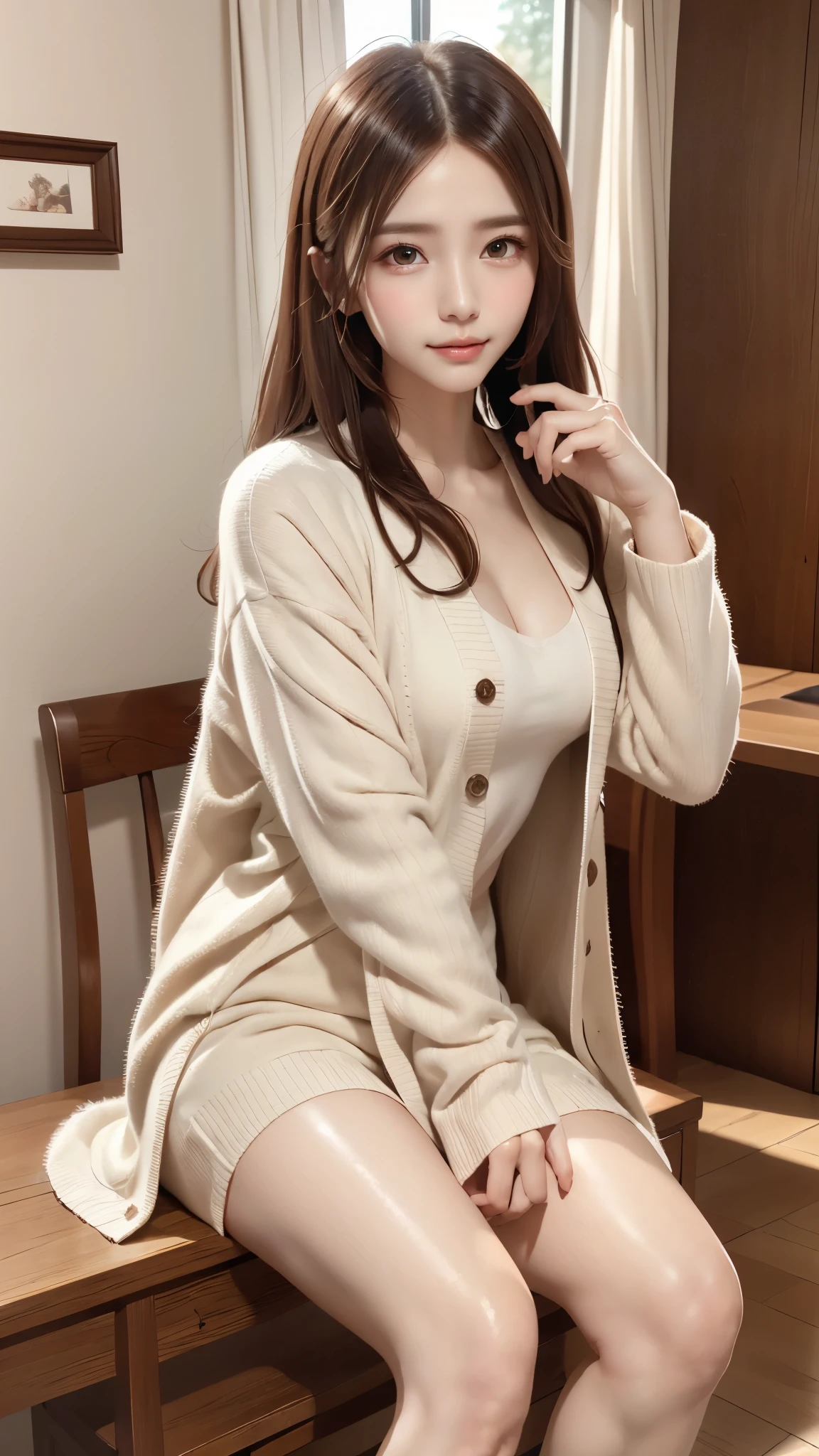 table top, highest quality, shape, Super detailed, finely, High resolution, 8k wallpaper, perfect dynamic composition shape, beautiful and detailed eyes, medium hair, small breasts, natural color lip, random sexy pose,smile,20 year old girl、midnight、beautiful and detailed face、perfect and beautiful face,Big eyes、RAW photo、Expressing feminine poses with your whole body、beautiful and detailed eyes、small face、beautiful duplex、slim face and style,luxury brand mink coat(inside：winter dress)、beautiful golden ratio face,straight hair,bright look、Foot Shooting、blur background,beautiful feet,anatomically correct body
