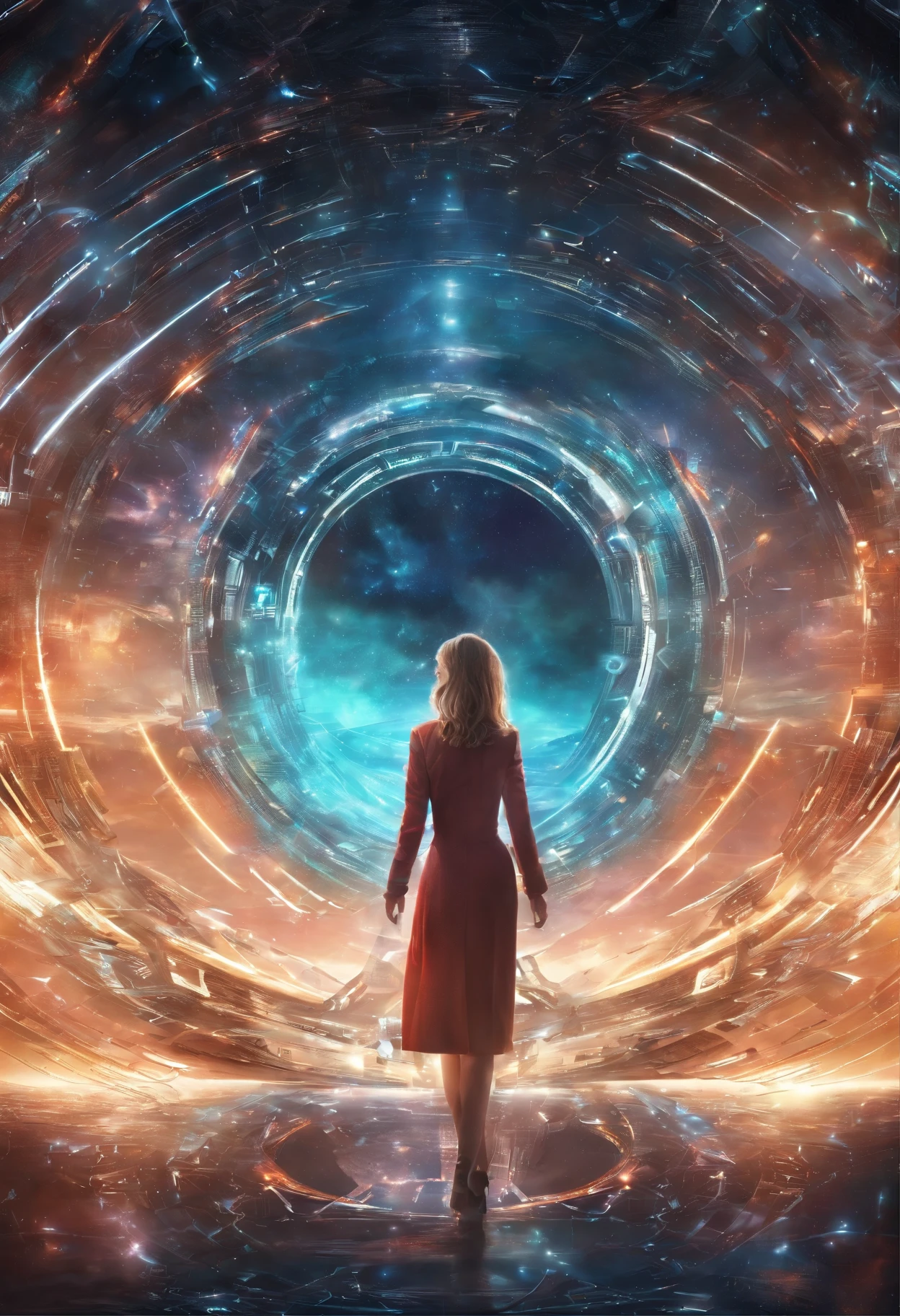 (best quality,4k,8k,highres,masterpiece:1.2),ultra-detailed,(realistic,photorealistic,photo-realistic:1.37),time travel device-equipped,time-leaping,beautiful girl,stunning portrayal of time and space,retro-futuristic outfit,mysterious atmosphere,glowing device,ethereal background,subtle glow,enigmatic beauty,sparkling eyes,breathtaking moments,graceful movements,mesmerizing gaze,blurred surroundings,time bending,shimmering colors,vibrant hues,epic adventure,unforgettable journey,endless possibilities,technological marvel,unseen dimensions,unraveling secrets,exhilarating leap,frozen moments,unfathomable future,dynamic composition,untold stories,unveiling mysteries,time capsules,unlocking the past,transcending boundaries,boundless imagination,revelation of truth,unleashing power,unpredictable twists,time continuum.