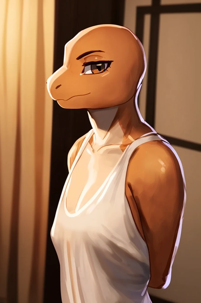 furry,anthro,female,e621, Charmander,small curves,front view,small ass,hands behind back,small breasts,simple image background,by bebebebebe,by buta99,by inu-sama(best quality,4k,8k,highres,masterpiece:1.2),ultra-detailed,(realistic,photorealistic,photo-realistic:1.37),vivid colors,portraits,soft and warm colors,warm lighting
