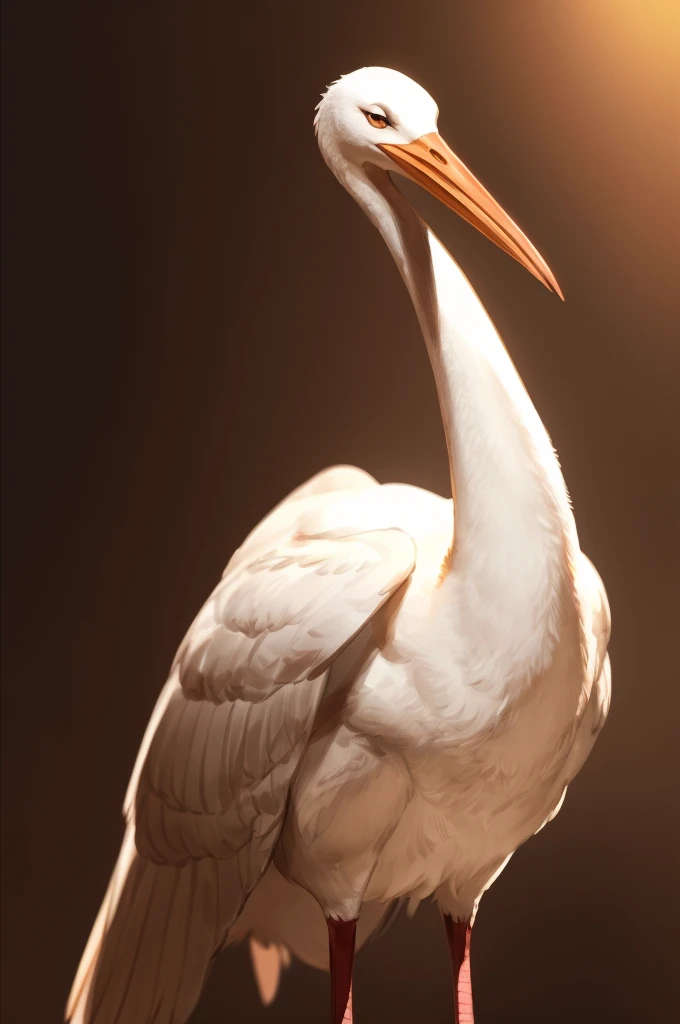 furry,anthro,female,e621, Stork,small curves,front view,small ass,hands behind back,small breasts,simple image background,by bebebebebe,by buta99,by inu-sama(best quality,4k,8k,highres,masterpiece:1.2),ultra-detailed,(realistic,photorealistic,photo-realistic:1.37),vivid colors,portraits,soft and warm colors,warm lighting
