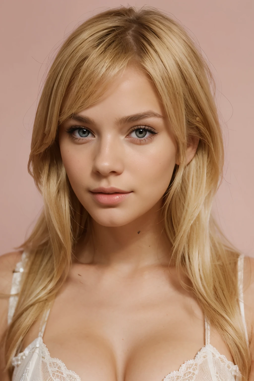 Super cute blonde, a bit of a bitch, looks alive, beautiful natural makeup and almost invisible!!!!!