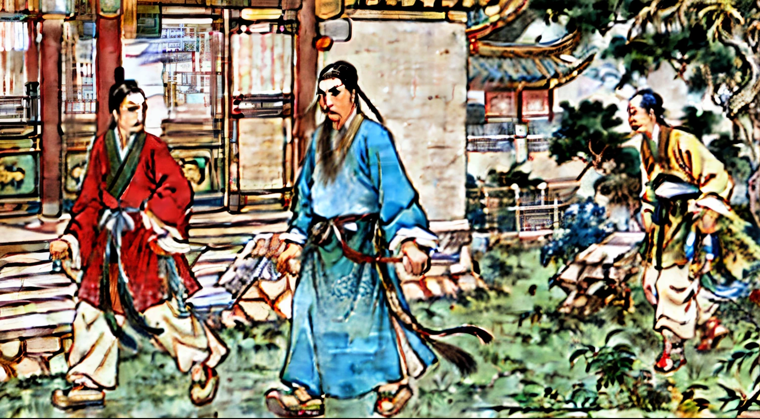 An ordinary one,Maybe some sleazy male lowlifes.。His identity is that he has no property and no job.、wandering villagers,Qing dynasty peasants in China,Have long braids,