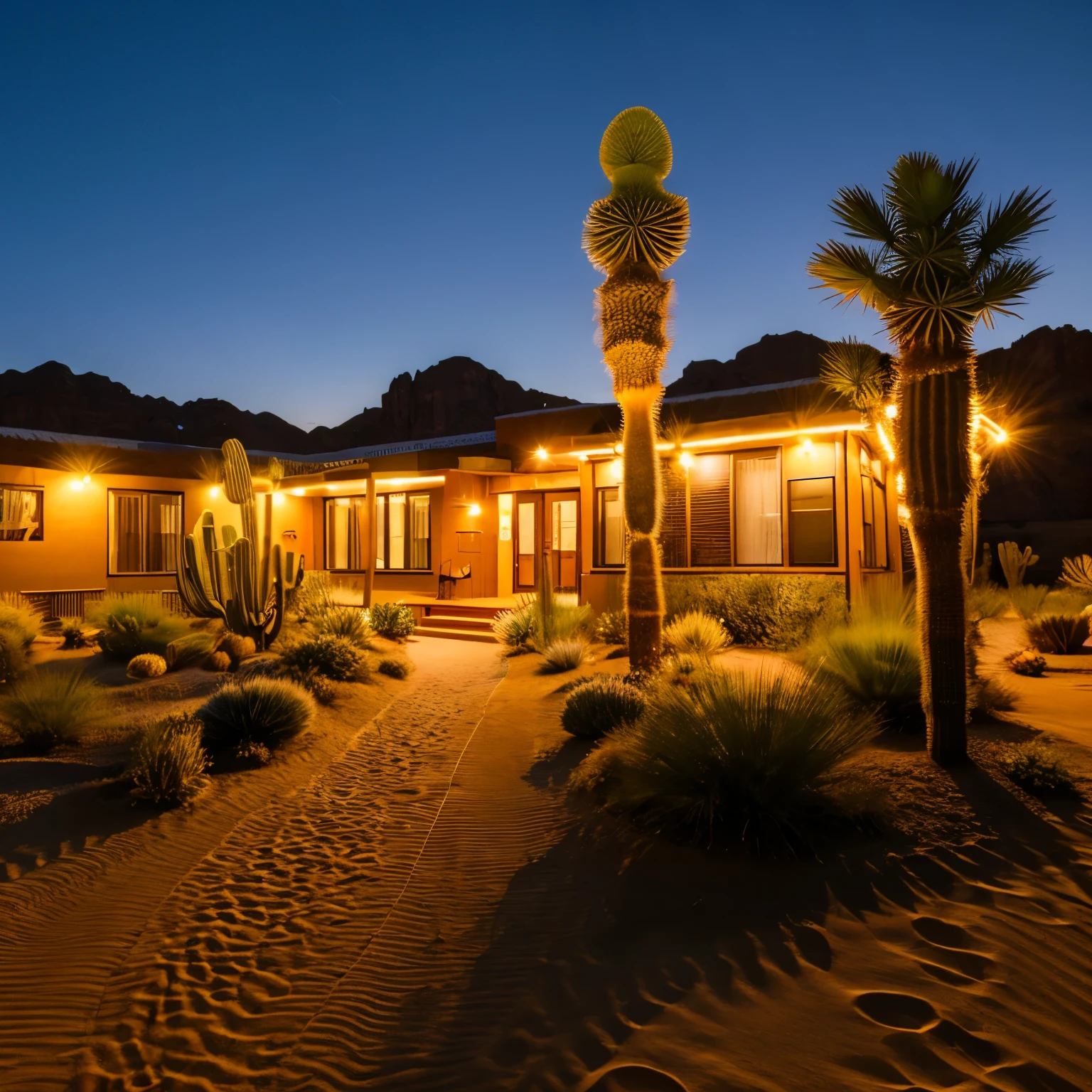 desert night oasis