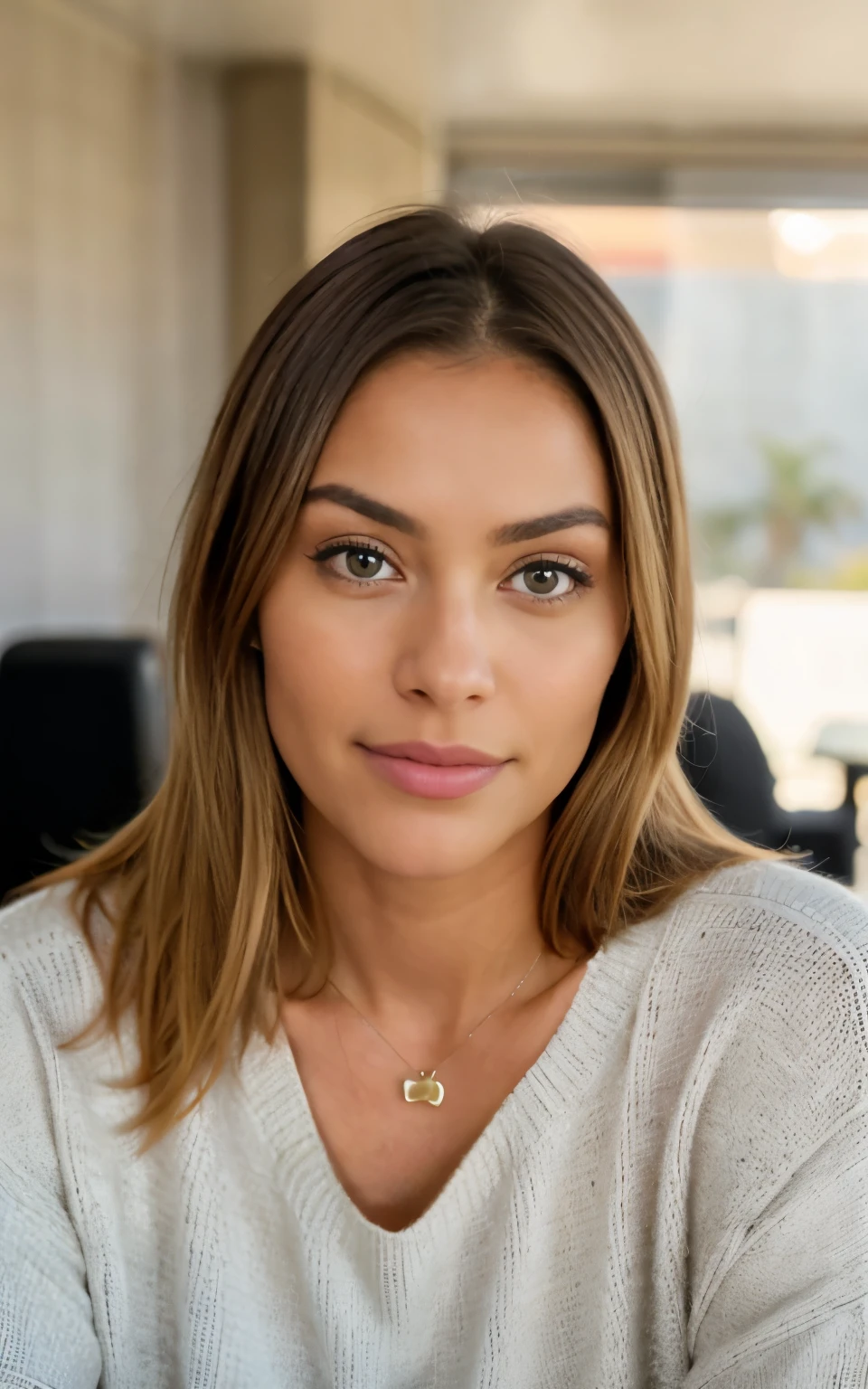 beautiful blonde wearing pink sweater (drinking coffee in a modern cafe at sunset), Muito detalhado, 21 anos de idade, rosto inocente, cabelos ondulados naturais, olhos azuis, high resolution, obra de arte, melhor qualidade, detalhes intrincados, altamente detalhado, sharp focus, pele detalhada, Realista skin textura, textura, olhos detalhados, profissional, 4k, sorriso charmoso, filmado em Canon, 85mm, profundidade superficial de campo, Cores Kodak Vision, corpo em forma perfeita, extremamente detalhado, foto_\(ultra\), photoRealista, Realista, Post-processing, maximum detail, rugosidade, Vida real, ultra Realista, fotorrealismo, fotografia, 8k hd, fotografia