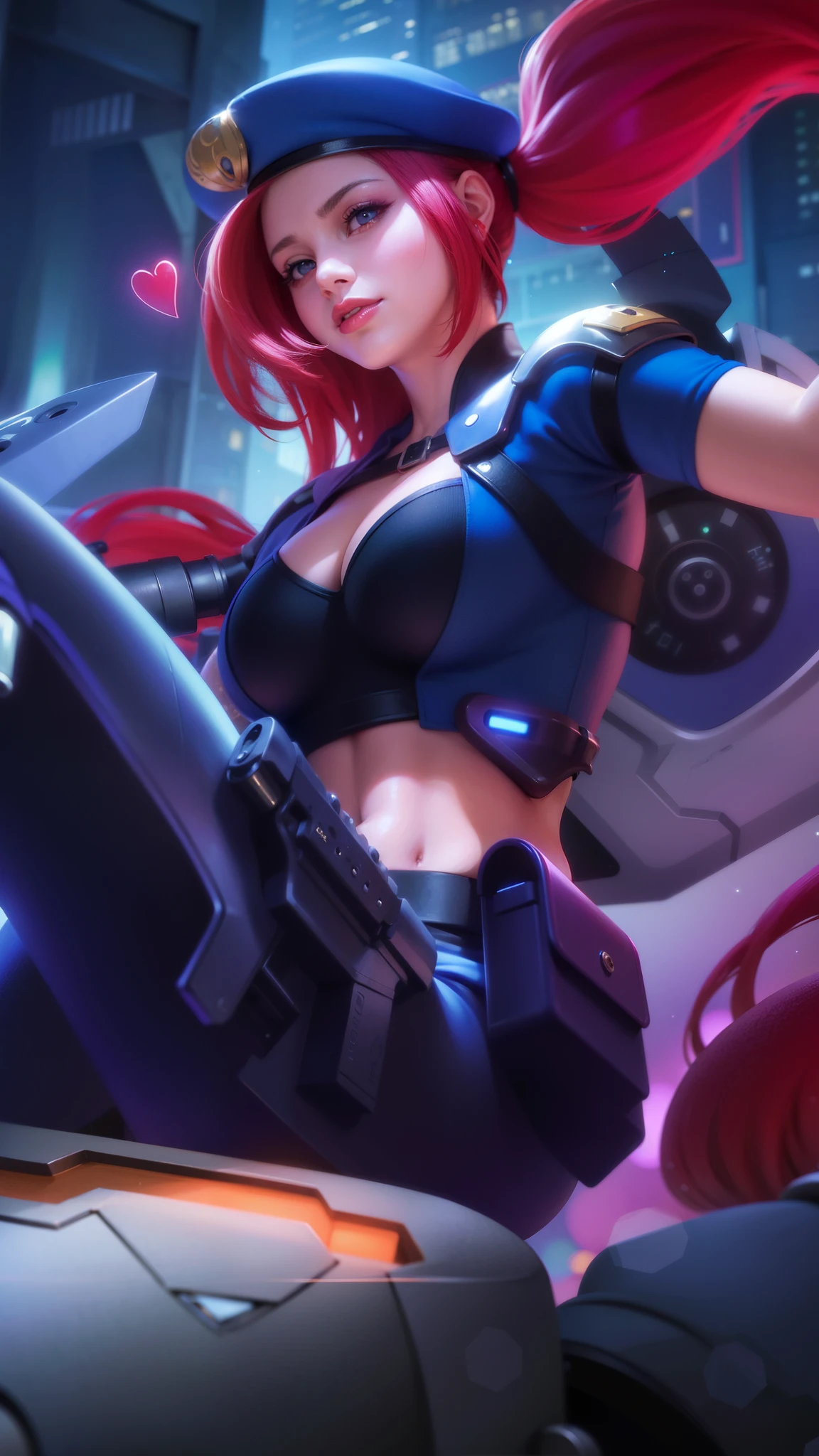 8k, ultra hd, ultra detailed texture, hyper realistic, masterpiece, detailed texture, detailed face, detailed skin, detailed lighting, (photorealistic:1.5), best quality, beautiful lighting, cinematic lighting, professional lighting, ultra highres, realistic, detailed hair, real hair, high quality, (realskin:1.5), extremely detailed, finely detail, ultra-detailed, 1girl, smile, cute face, red hair, red lips glossy, blue eyes.