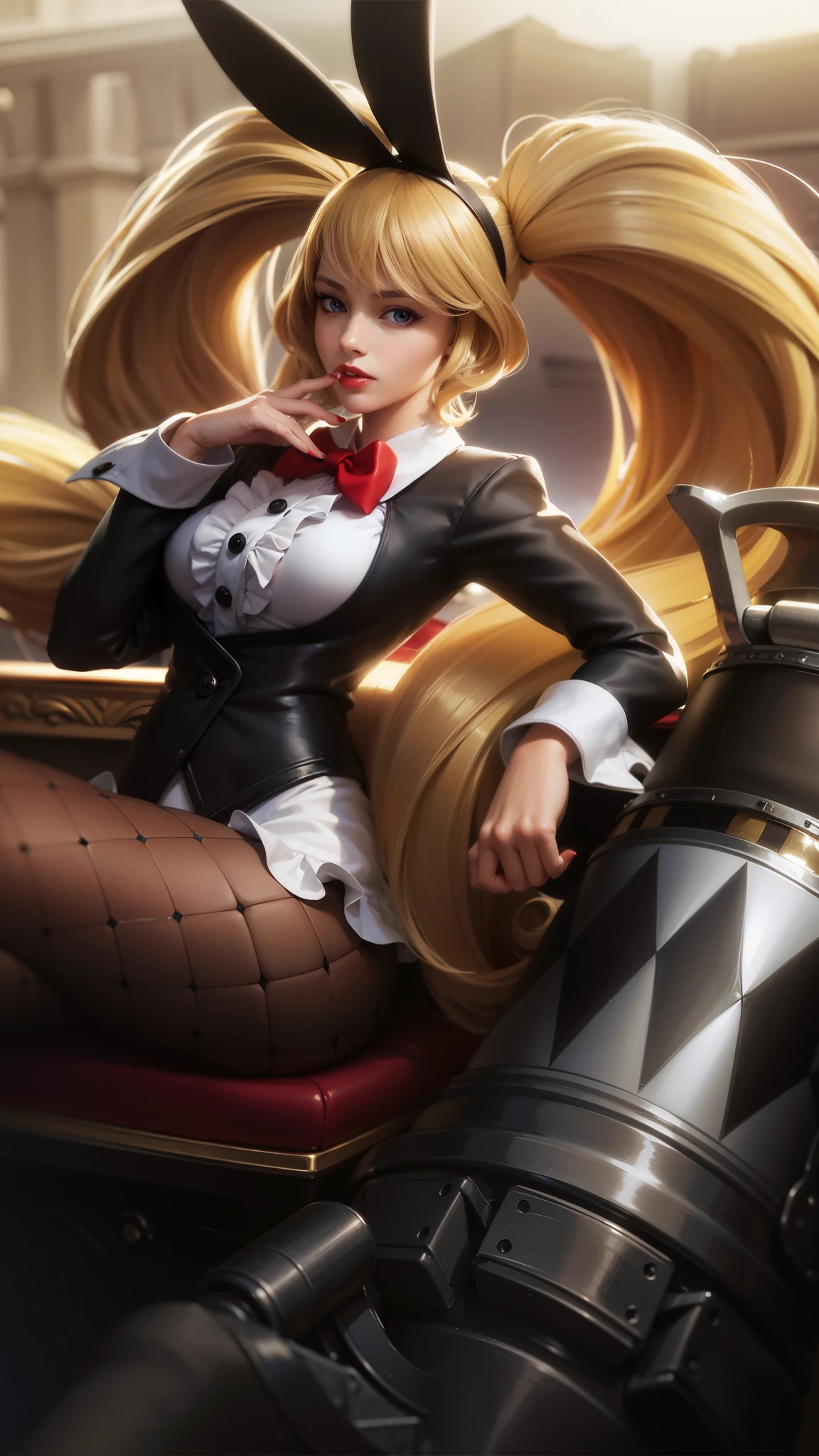 8k, ultra hd, ultra detailed texture, hyper realistic, masterpiece, detailed texture, detailed face, detailed skin, detailed lighting, (photorealistic:1.5), best quality, beautiful lighting, cinematic lighting, professional lighting, ultra highres, realistic, detailed hair, real hair, high quality, (realskin:1.5), extremely detailed, finely detail, ultra-detailed, 1girl, smile, cute face, blonde hair, red lips glossy, blue eyes.