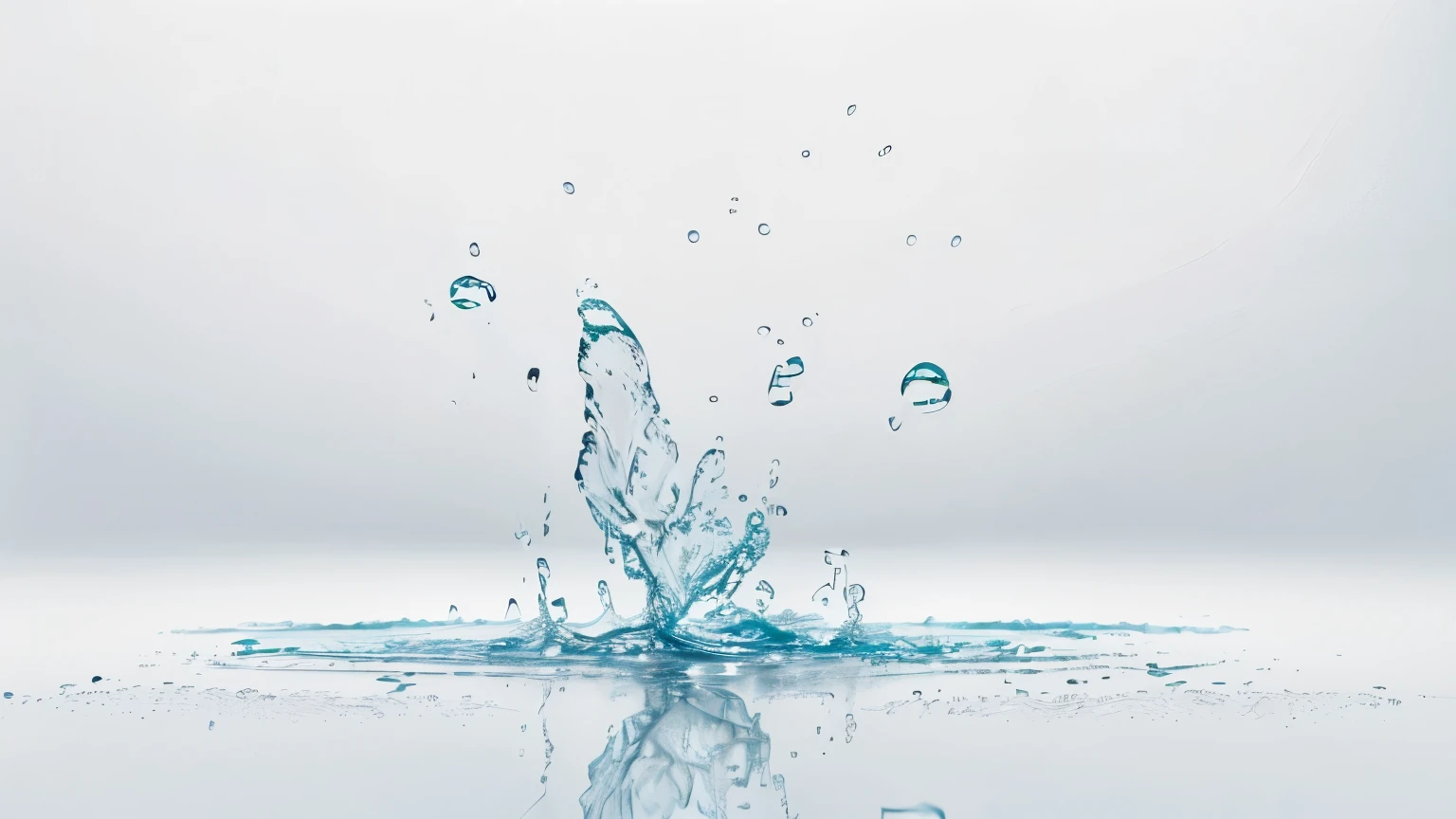 ((Masterpiece)), (Realistic:1.3), ((best quality)), ((water dropping)), (abstract art:1.5), (High Definition), (pale color), wide shot, (simple white background:1.6), (fancy atmosphere),