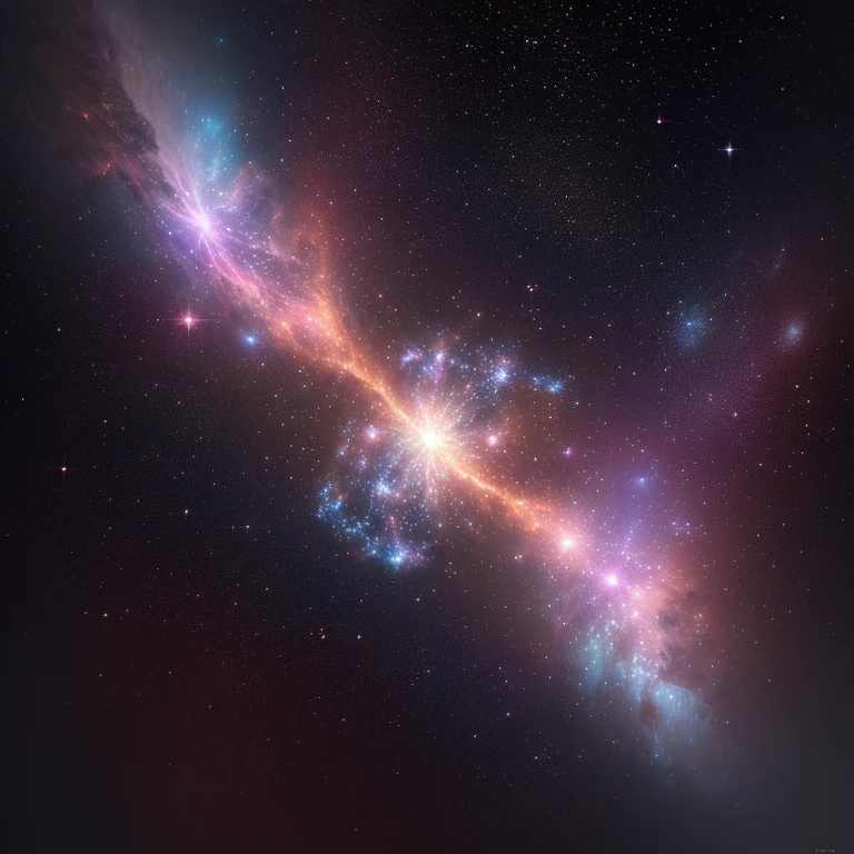 Nebula star clusters bloom like flowers in the universe, masterpiece, best quality, high quality, epic composition, very detailed CG unity 8k wallpaper, oil painting, award winning photography, bokeh, depth of field, HDR, chromatic aberration, photorealism , very detailed, trending on artstation, intricate, high detail, dramatic, midway art, volumetric lighting --v 6