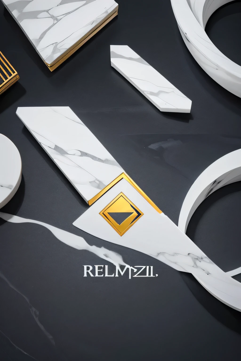 Create a marble logo that reflects the graphic design.