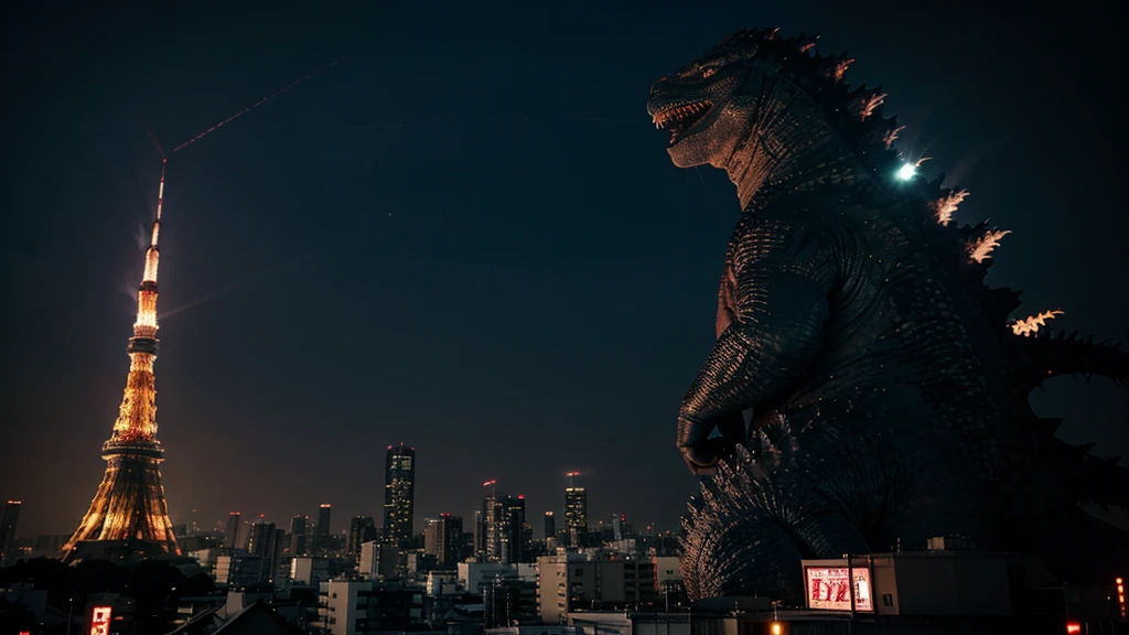 Godzilla take tokyo tower