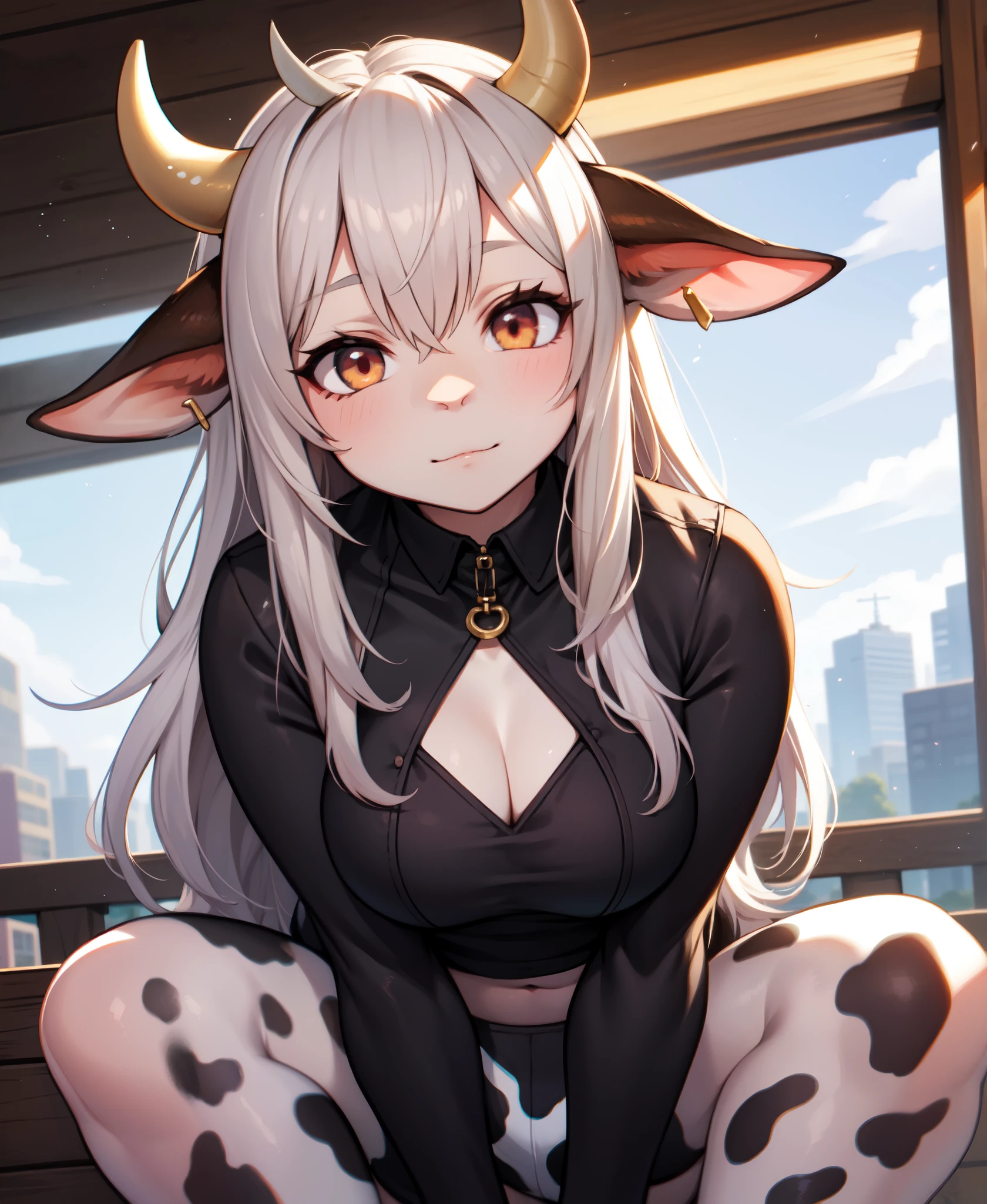 cow, cow ears, cow horns,