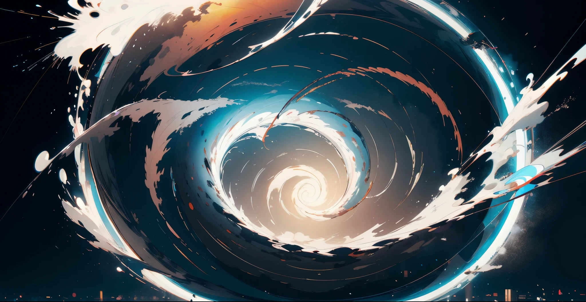 (masterpiece:1.2), best quality, hyperrealistic vortex in a circle, midjourney,