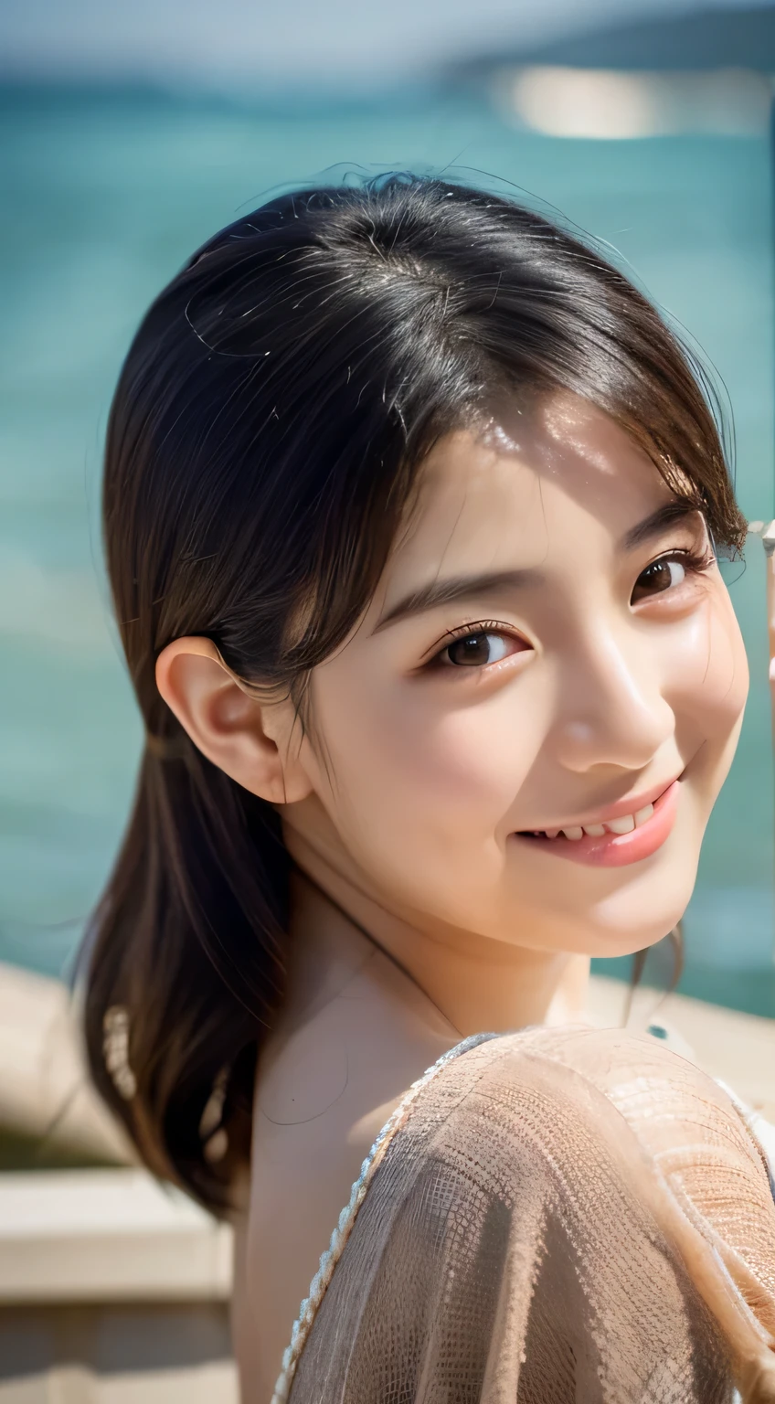 professional lighting,(Photoreal:1.4), (Top image quality:1.0), (超A high resolution:1.0), 8k, Raw photography, (masterpiece:0.2), (face to face with the children_v1:0.5)、(最高quality Detail:1.2)、realistic、8k UHD、High resolution、(1 girl:1.2)、超get used to itな、High quality textures、intricate details、get used to it、Very get used to it CG、High quality shadows、get used to it 美しく繊細な顔、Beautiful details and delicate eyes、(symmetrical eyes:1.2),Depth of written boundary、ray tracing,1 girl, japanese girl, (natural smile:1.4),cute, thin, Portrait of beautiful Japan woman,Gracefully stand on the sea, elegantly decorated hair, and a gentle expression. (With the sea in the background:1.4)、soft light on a spring afternoon、adds tranquility to the scene. Rendered in a realistic style with great attention to detail, High resolutionの画像, magic hour, (realistic:1.3), finely, quality, (table top:1.2), (realistic:1.2), (最高quality), (複雑なget used to it), dramatic, ray tracing, photograph, +roller