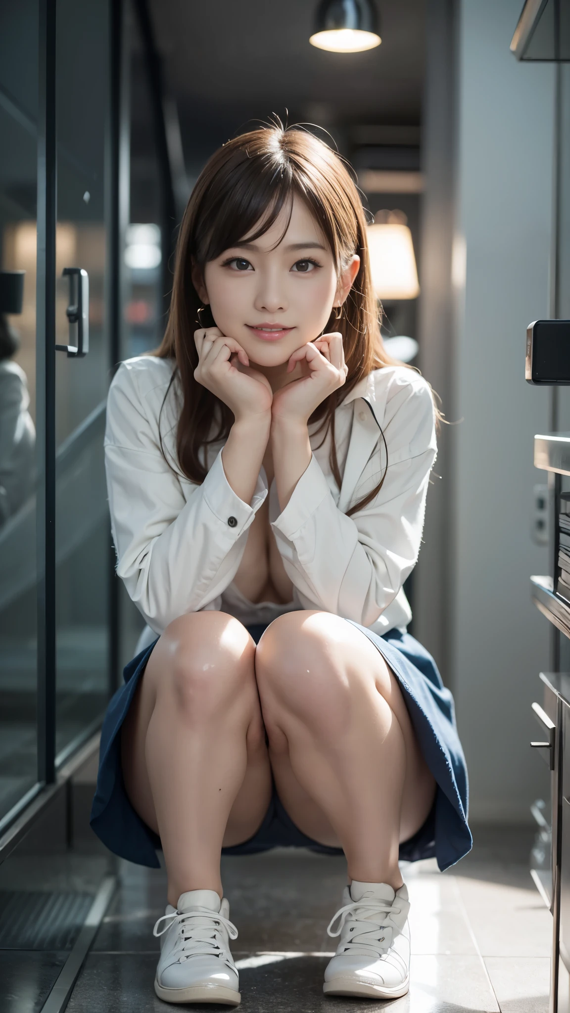 (highest quality, debris flies, realistic pictures, Super detailed, ultra high resolution, to be born:1.3), (1 female, beautiful japanese actress, 25 years old), Double rainbow color), (shy smile), detailed face, She has big ring earrings and red eyeshadow makeup.。,light blonde delicate mid cut hair,髪の端は波状inす,Elegant hairstyle,fine eyes, (Actress with slender figure,small breasts, hips become smaller, side boob barbosa), (butt crack, naked waist, bare back:1.3), (sexy silk embroidered mermaid dress:1.2), ( from behind), look up_in_viewer, ブレイクは黒髪の長髪inす, break iodine, red carpet, large crowd:1.5),My butt is also exposed,beauty in profile,A glimpse of white pants,