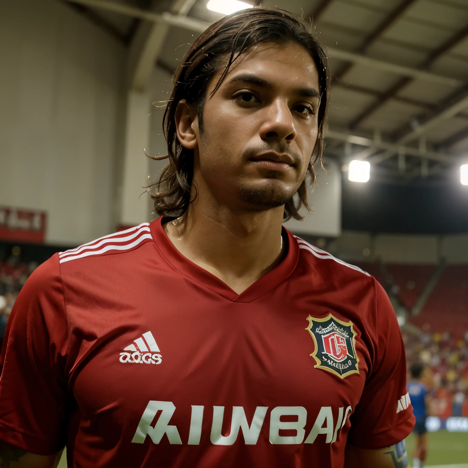 Criar uma foto minha com a camisa do Flamengo comemorando a final do campeonato carioca