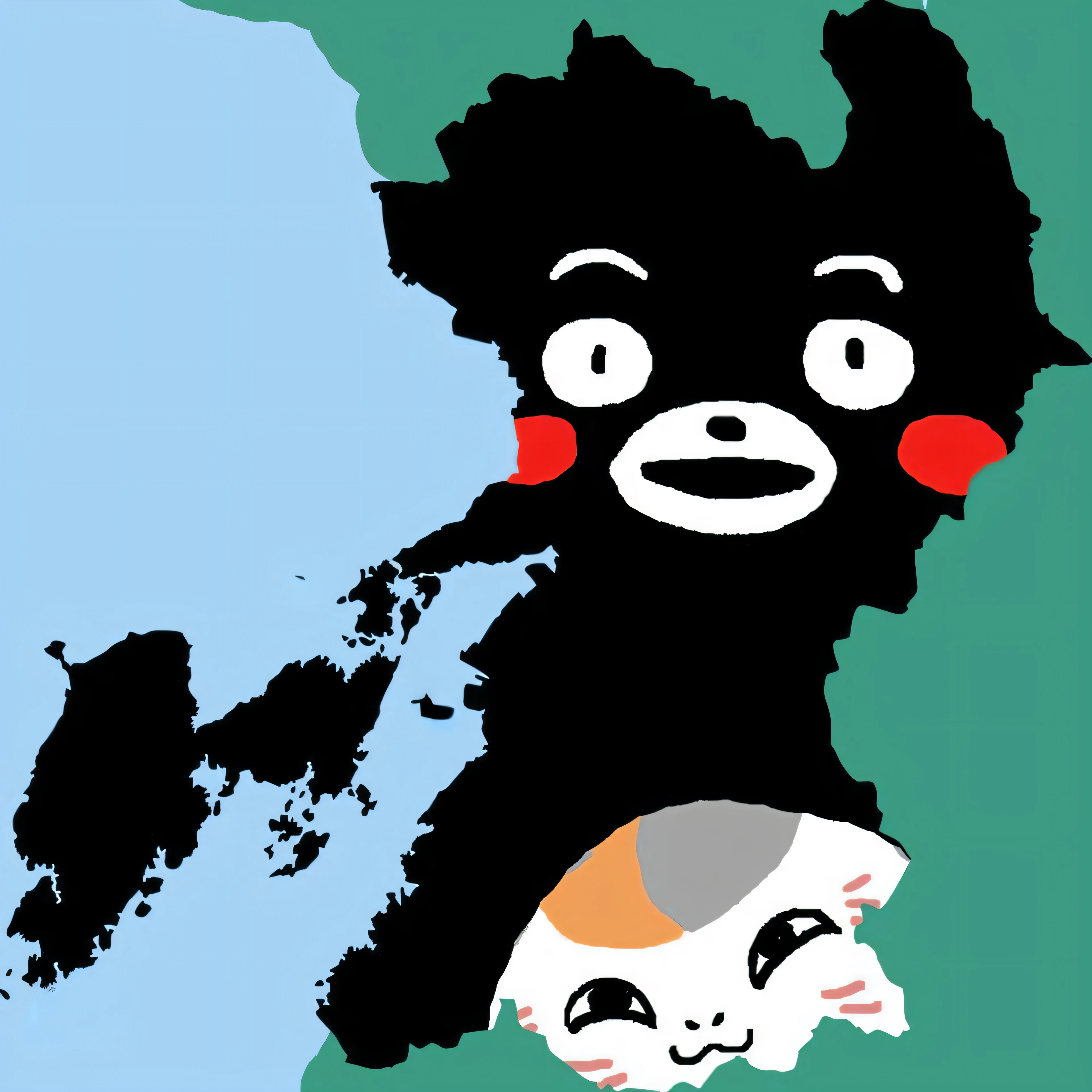 Please change the filled area to the background.,