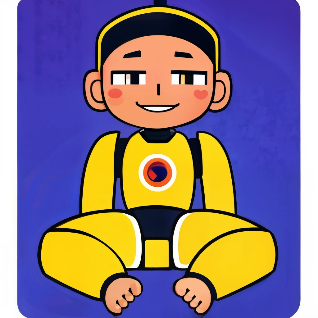 A beautiful Mexican robot boy who is half human half robot on his face and showing his adorable cute feet!