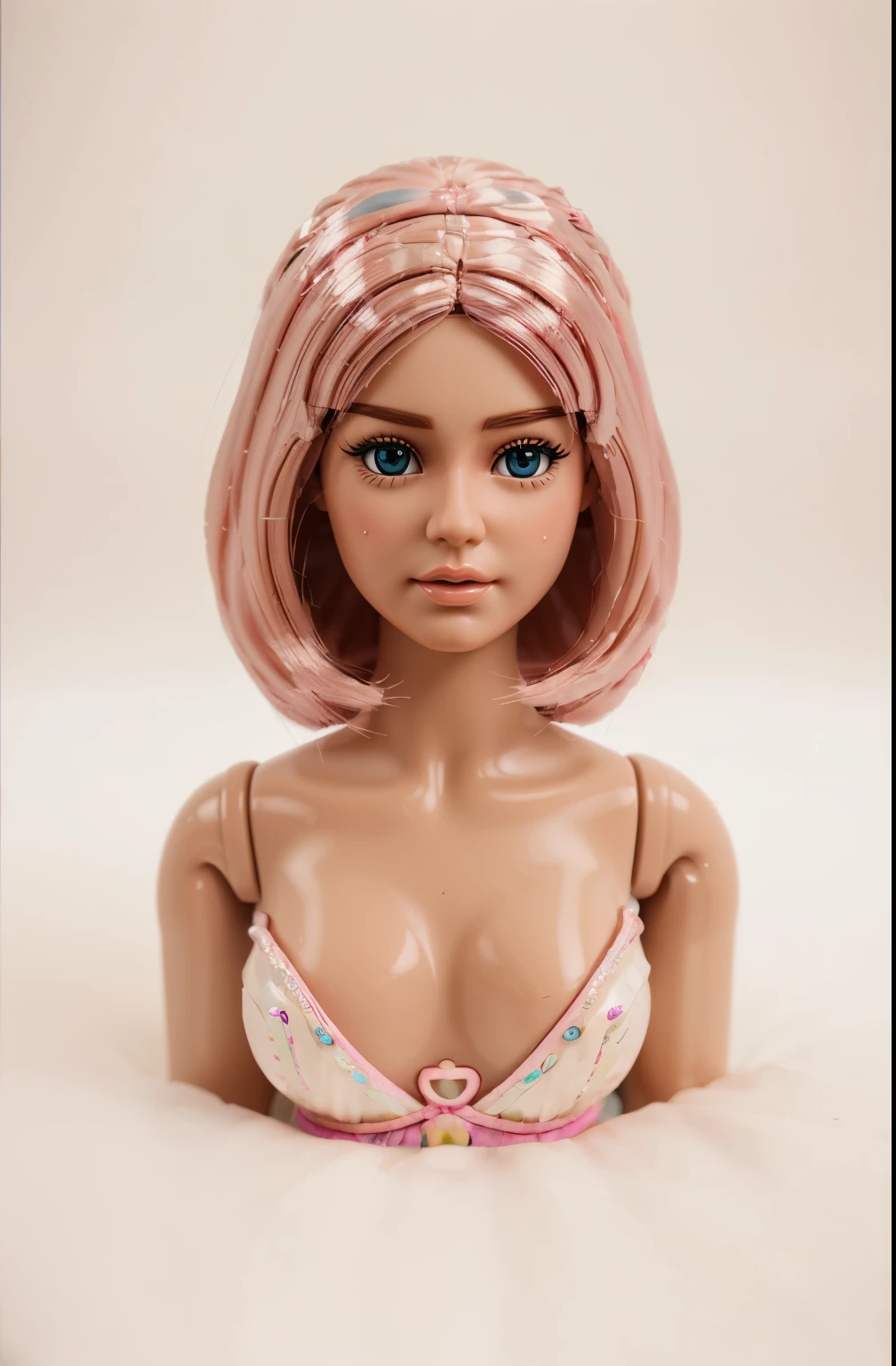 (porcelain doll,barbie style),best quality,ultra-detailed,realistic:1.37,highres,professional,portrait,vivid colors,soft lighting