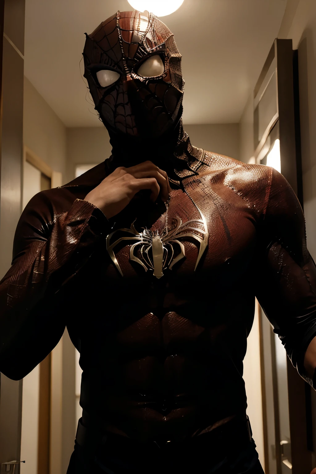 homem aranha do fiumi so que de ouro
