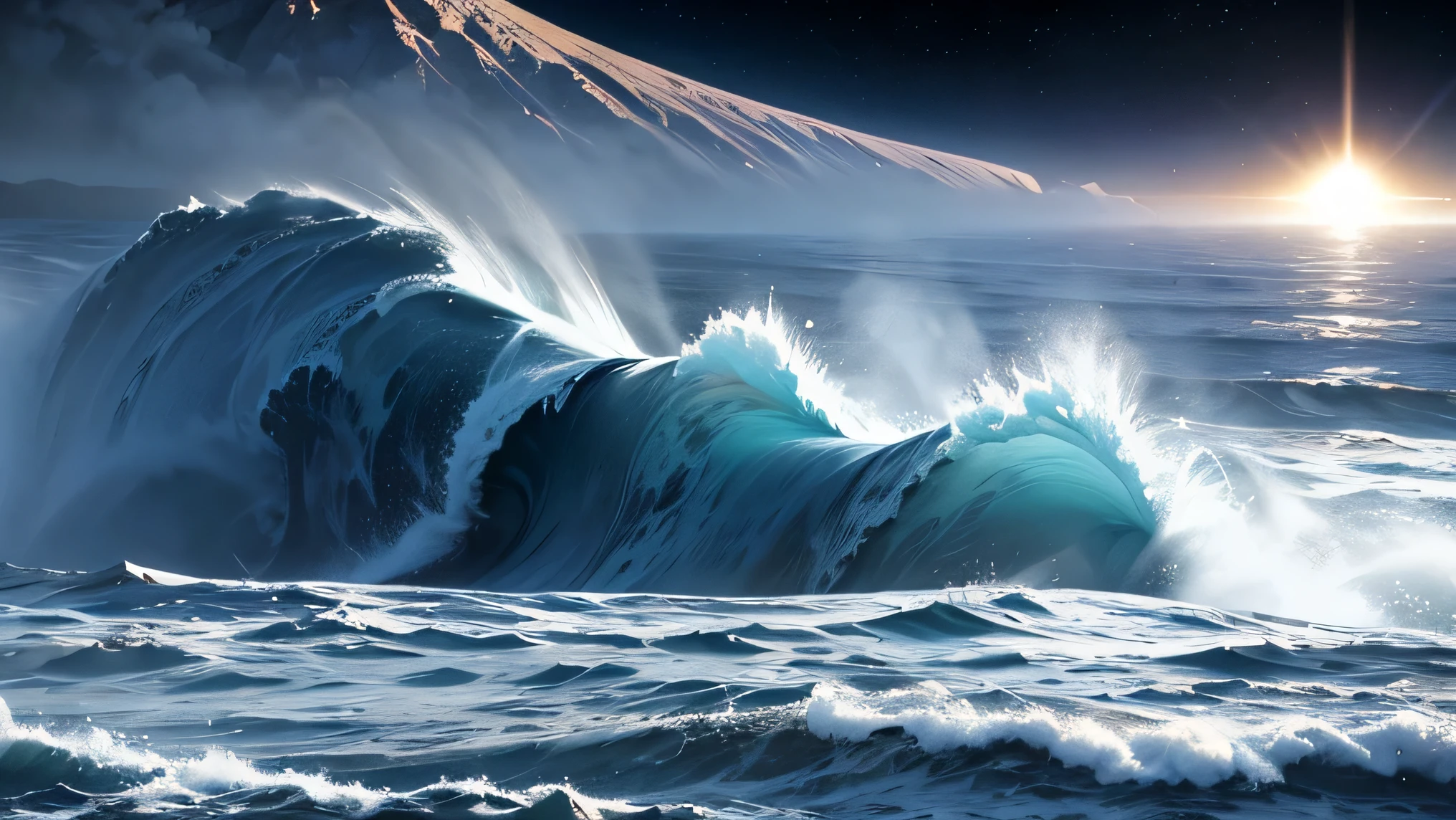The first tsunami hit the Pacific coasts, devastating coastal cities and triggering mass evacuations. While the world was still trying to recover from this initial disaster, subsequent cosmic events intensified the frequency and magnitude of tsunamis. Giant waves hit all major oceans, causing destruction along coasts and islands.