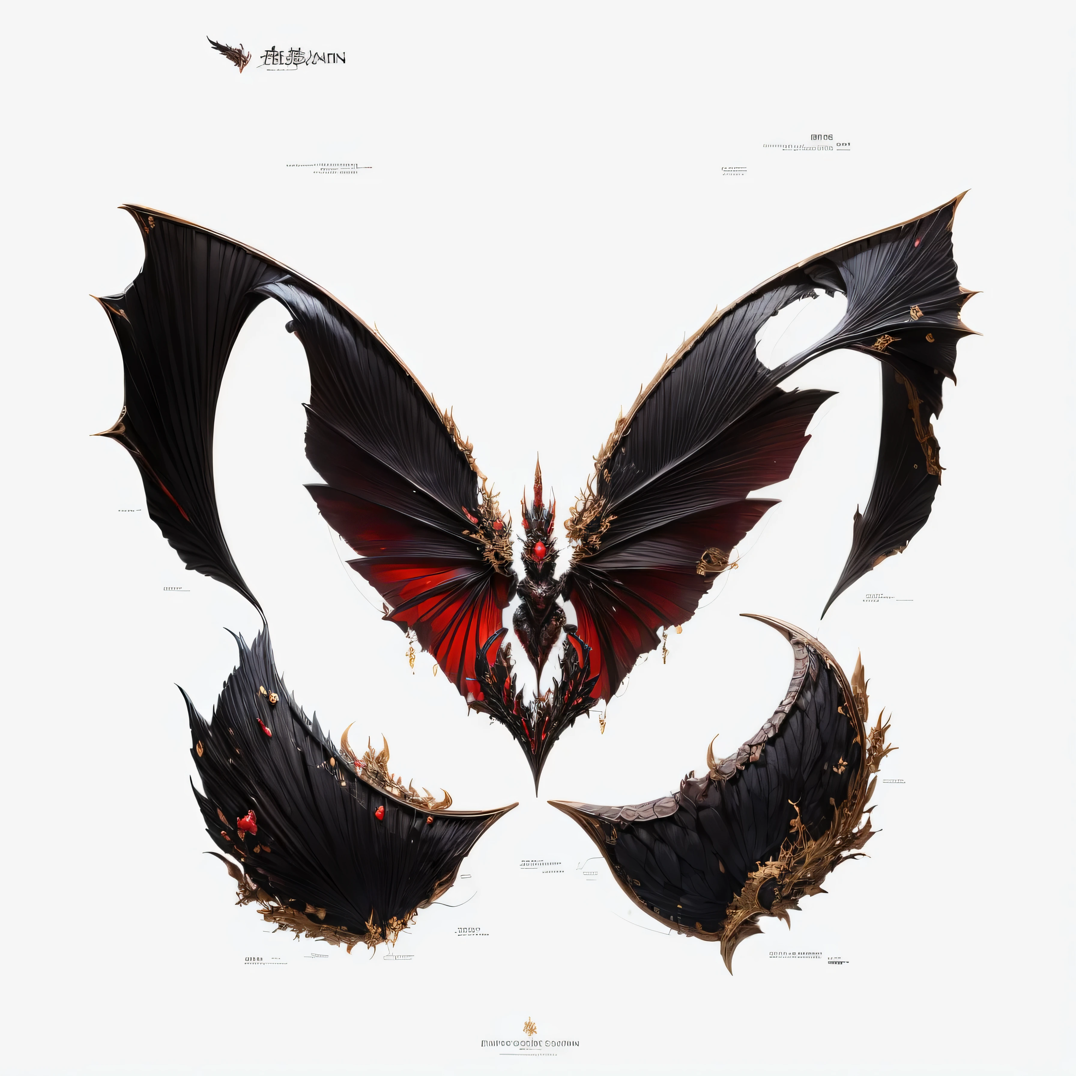 black dragon element,dragon wing elements,dragon scale,red dragon eye,snake element