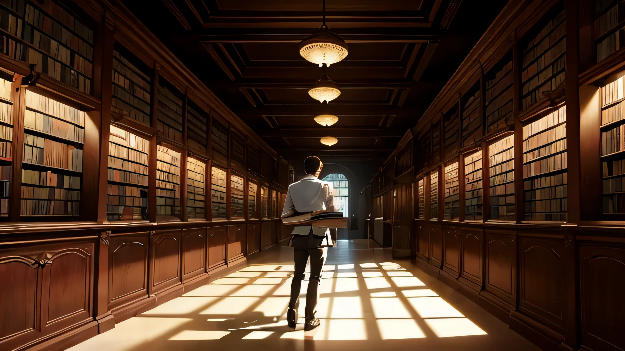 Upon entering the library, Adrian was greeted by an endless corridor of shelves filled with banned books. He advanced, ignoring the warnings whispered through the pages of the books, until he reached the deepest room. There, he discovered an ancient grimoire that promised definitive knowledge about the afterlife.