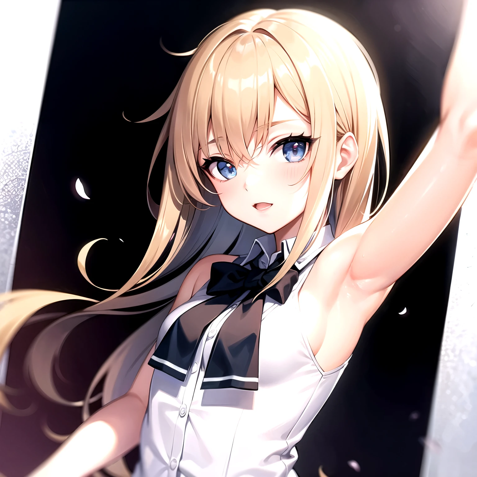 1girl in、A smile、A delightful! Save the world、The brave、(small tits)