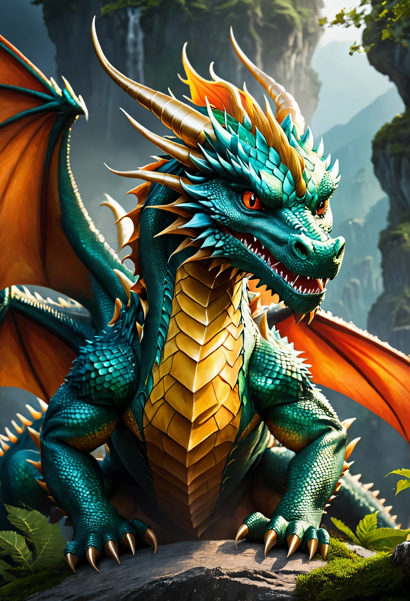dragon breathing fire
