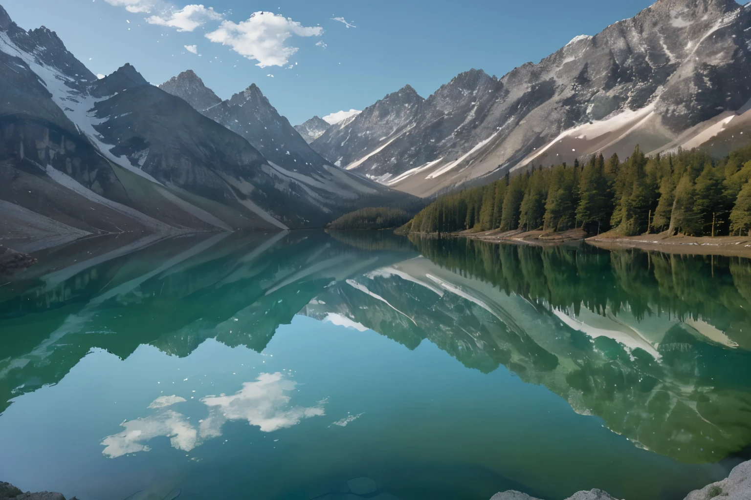 Mountain Lakes: Serene bodies of water nestled in mountainous regions, offering tranquil surroundings and crisp air.