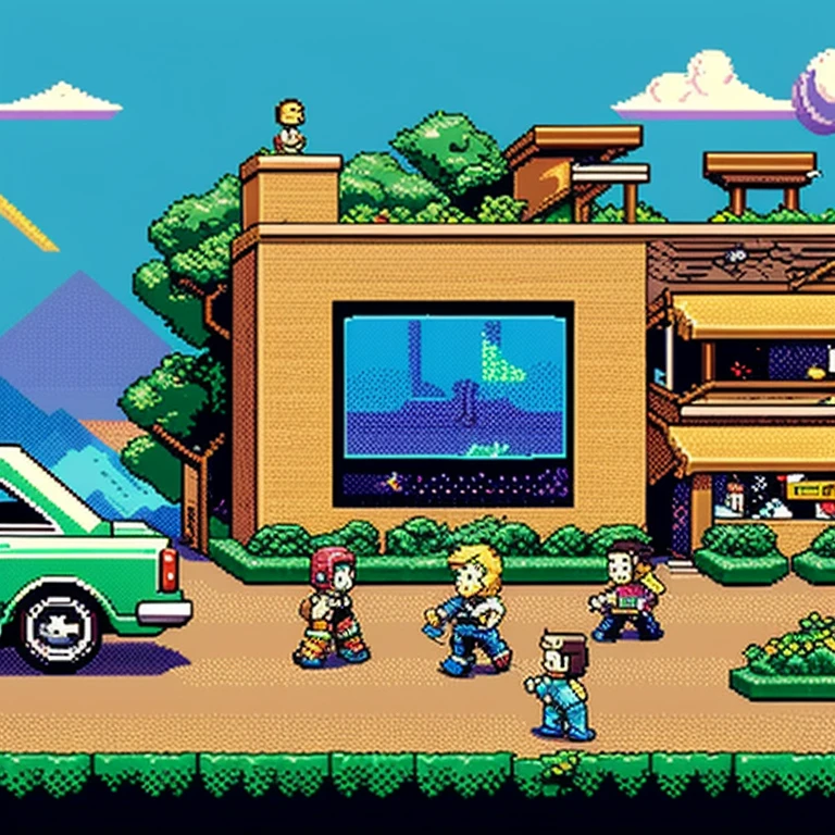 pixel art,pixelated style,Retro video game,Pixel portrait,bright colors,Clear details,8-bit characters,blocky shape,low resolution,thick pixels,Vintage feel,Retro gaming aesthetics,Vintage cartoon characters,retro arcade games,retro pixel graphics,pixel art animation,pixel art cityscape,retro gaming nostalgia,Vintage arcade cabinet,Retro Platformer,retro pixel art style,retro-futuristic,Retro consoles,retro pixel art characters,retro handheld games,retro scifi,Retro video game music,retro pixel art animation,retro pixel art landscapes,Retro gaming culture,retro pixel art platformer,retro pixel art buildings,retro pixel art city,retro pixel art scenery,retro wave aesthetic,retro pixel art objects,retro pixel art vehicles,Retro game character design,retro pixel art backgrounds,retro pixel art adventure,retro pixel art RPG,retro pixel art fantasy,retro pixel art monsters,retro pixel art weapons,retro pixel art items,retro pixel art magic,retro pixel art spells,retro pixel art heroes,retro pixel art villains