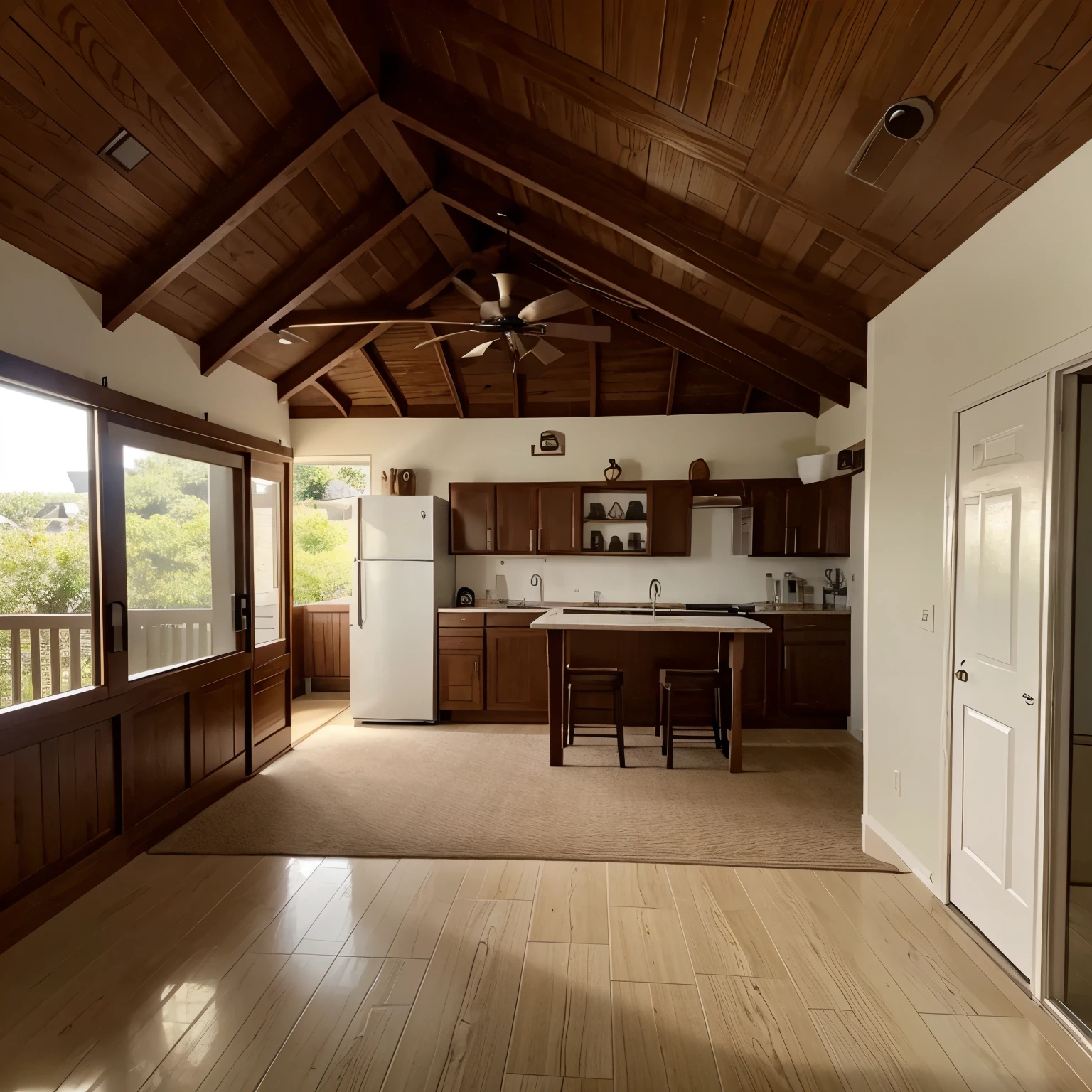 Create a 9×15 floorplan with 2 bedrooms, 1 master bedroom with personal toilet and bath, kitchen, porch, carport, dining room, living room, exit and laundry room