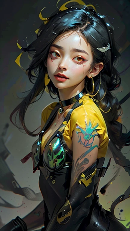 angle from below、(((full body portrait)))、cute 妖精 ,girl, 1girl,(((a bit ,tiny a bit body,small))),((anime 妖精 with extremely cute and beautiful braided hair)),Latex Micro Bikini、yellow green low rise panties、 (((flat chest))),((((black hair:1.35,colorred inner hair,ear breathing)))),(((red_eye:1.3))),Complex eye,beautiful detailed eye,symmetrical eye,big eye:1.5,(((Glossy skin:1.5,bright skin: 1.5,sunburned skin,shiny skin,very shiny skin,shiny body,plastic glitter skin,exaggerated shiny skin,illuminated skin))),(,detailed body,fine arms,(detailed face)), cute,slutty,erotic,bold,NSFW, revealing clothing,show your skin,(Completely naked),(choker,wrist cuffs),((Complex outfit,Complex clothes))), (dynamic pose:1.0),embarrassing,(shiny winter ornaments),High resolution,sharp focus,(Super detailed,very detailed),(realistic artwork:1.8),(very detailed CG unity 8k wallpaper),(((bright colors,vibrant theme))),(Complex),(masterpiece),(highest quality),angle from below