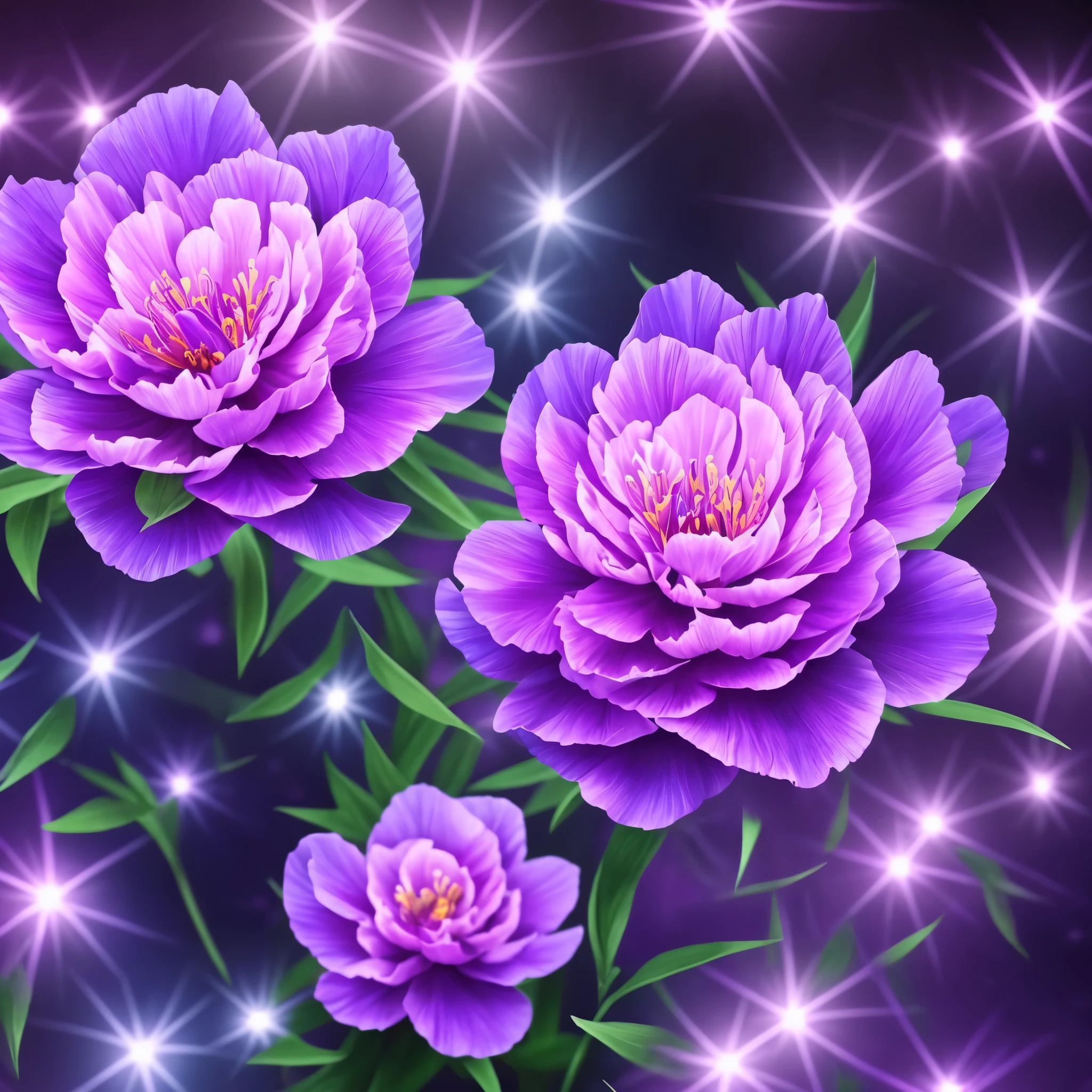 a purple flower with blue lights on it, a digital painting by Mario Dubsky, trending on deviantart, fantasy art, glowing purple, glowing delicate flower, purple lightning, magical flowers, purple aura, dramatic purple thunders, purple magic, beautiful!!! digital art, beautiful flower, purple energy, 🌺 cgsociety, magenta lighting. fantasy, glowing flowers, purple glow