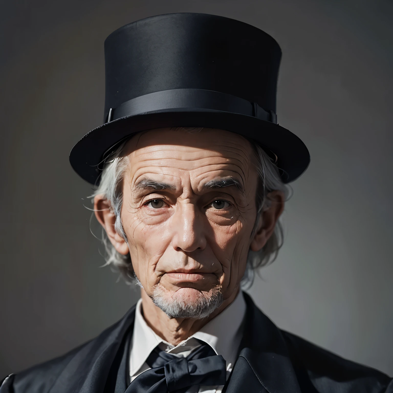 An elderly gentleman, Mr. Lincoln, wearing hat, wise, high resolution, 4k, cinematic