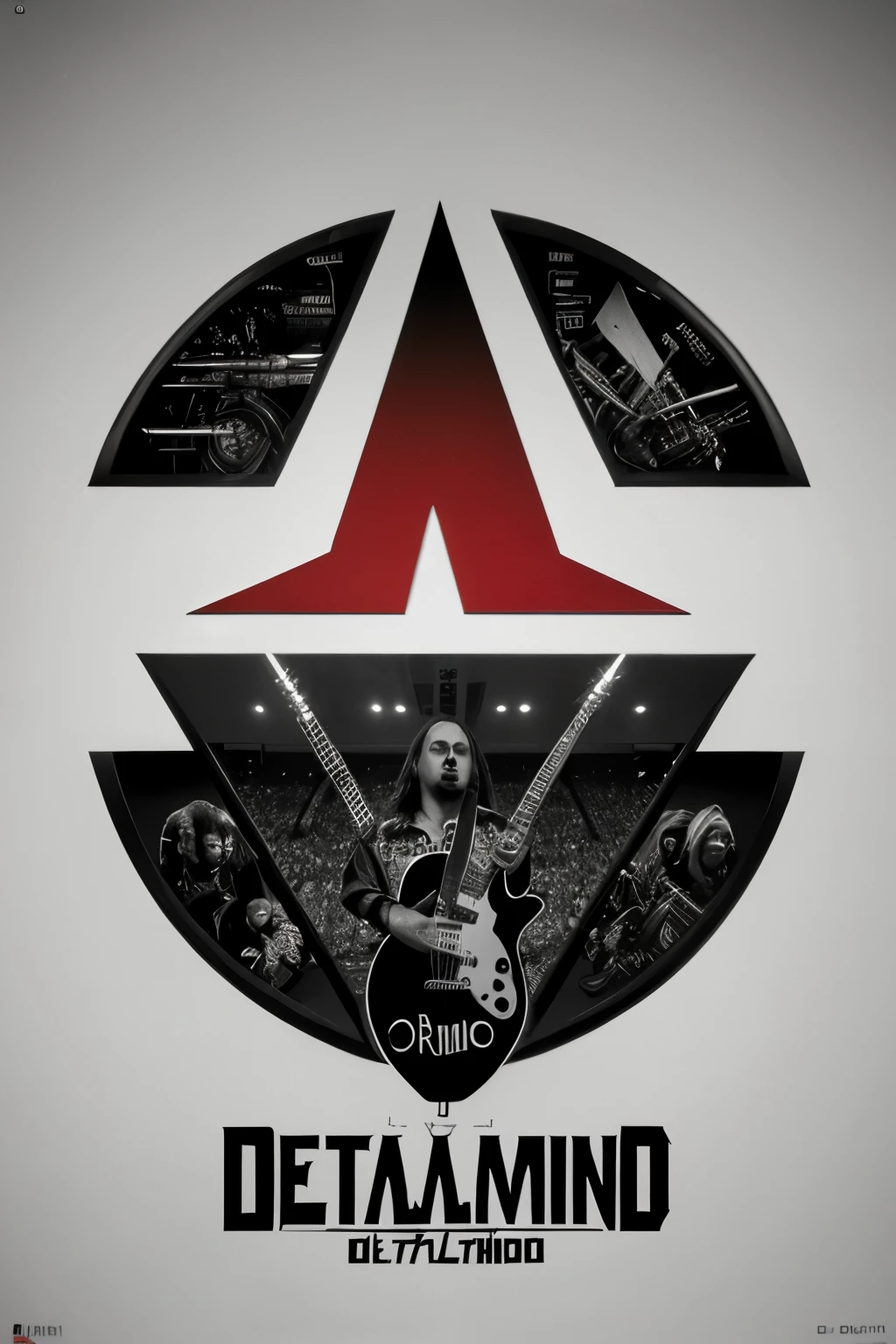 ((Mejor calidad)), ((Obra maestra)), (detallado), logo de banda de rock, name Fifth Dose
