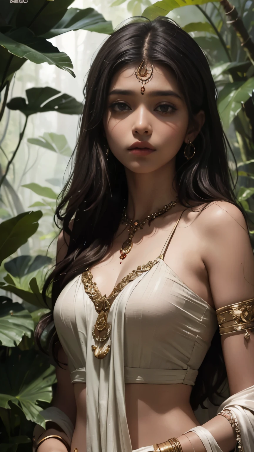 Very gigantic puffy breast, metal gold jewelry nipple covers