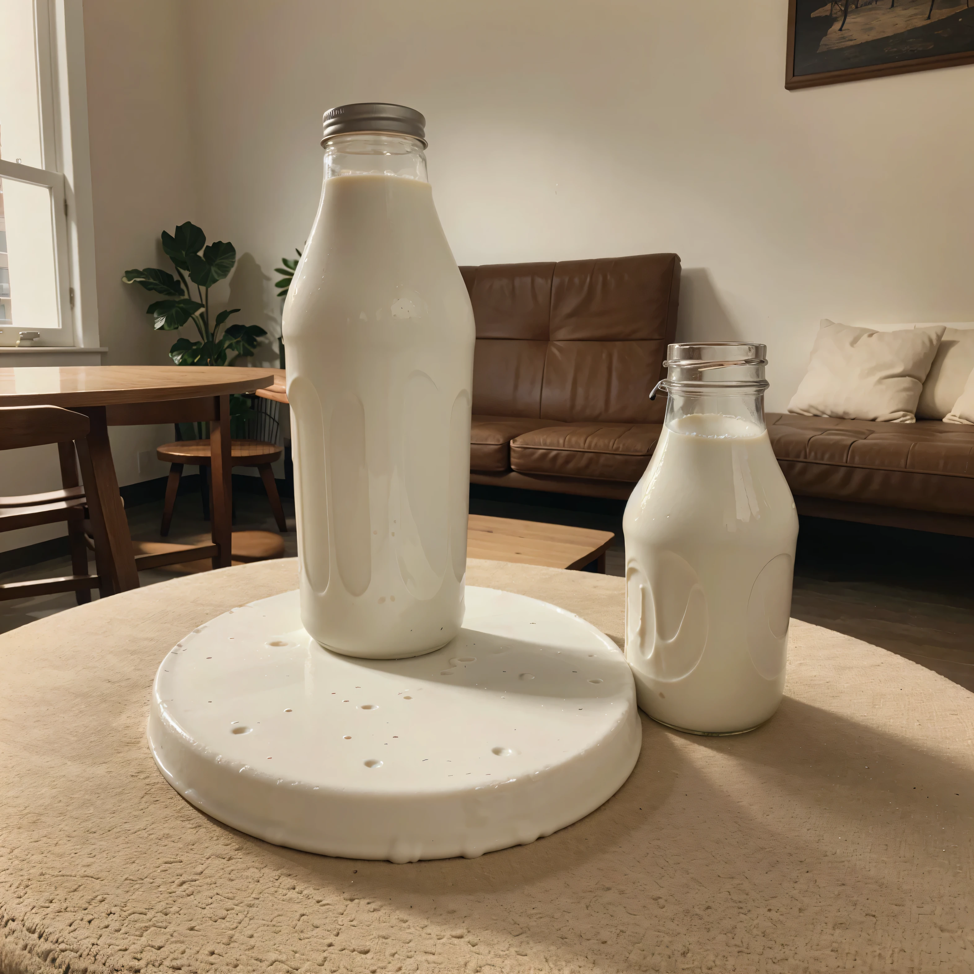 Milk on the table