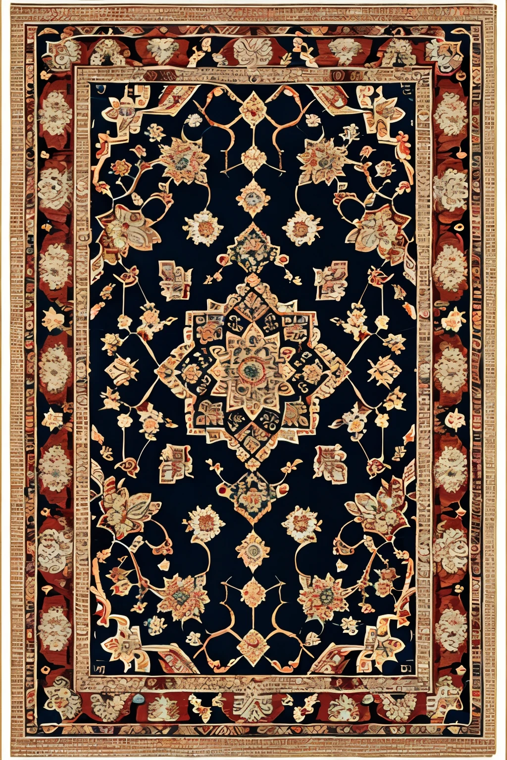 persian rug pattern　Medallion