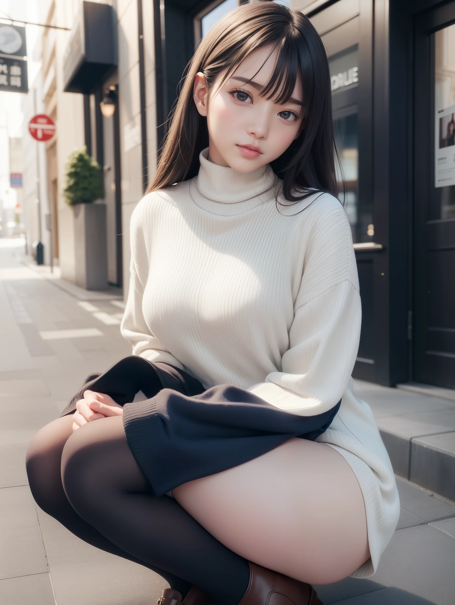Hair tied up