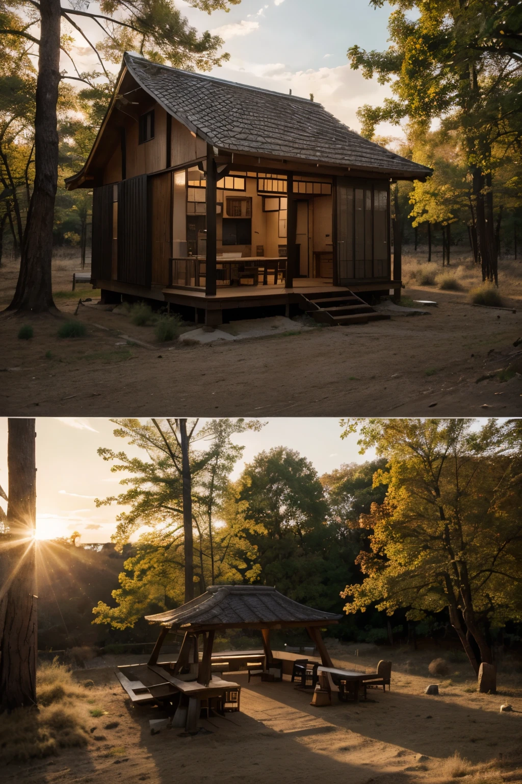 Atelier YokYok, the renowned artistic duo, has breathed life into a striking wood forest installation in the heart of Budapest. This masterpiece is a feast for the eyes, immersing viewers in a serene and ethereal desert landscape.

With UHD (Ultra High Definition) and 4K resolution, the intricacies of the wood structures come alive, each grain and texture visible in stunning detail. The aspect ratio of 16:9 frames the landscape perfectly, allowing the viewer to fully absorb every aspect of this artistic wonder.

Atelier YokYok's installation unfolds under the soft, warm glow of a setting sun. The working