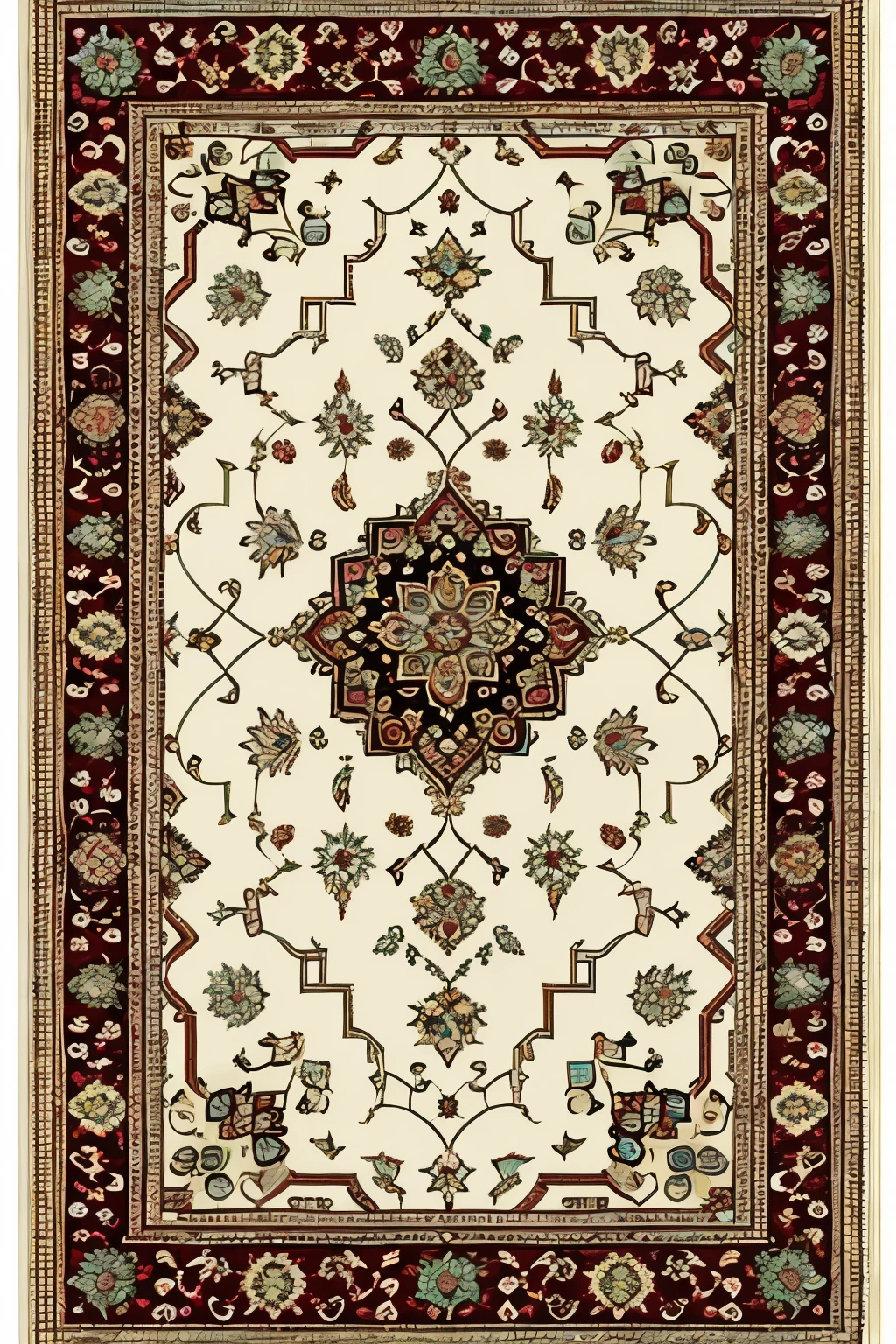 persian rug pattern Medallion clear