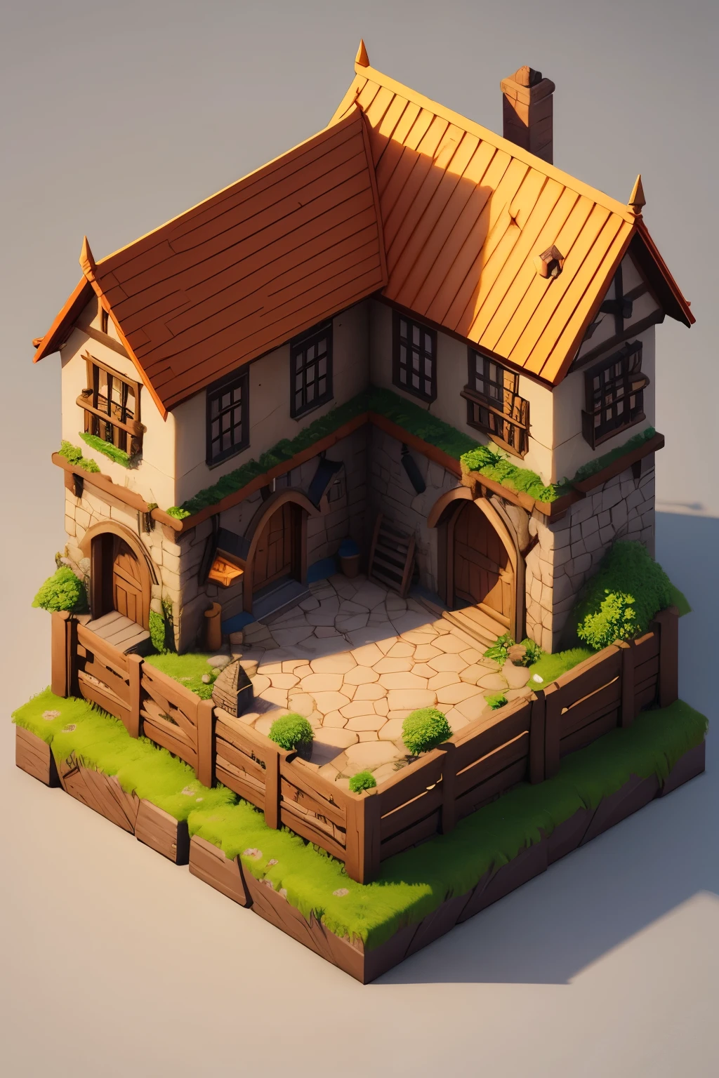 isometric pub medieval fantasy game asset
