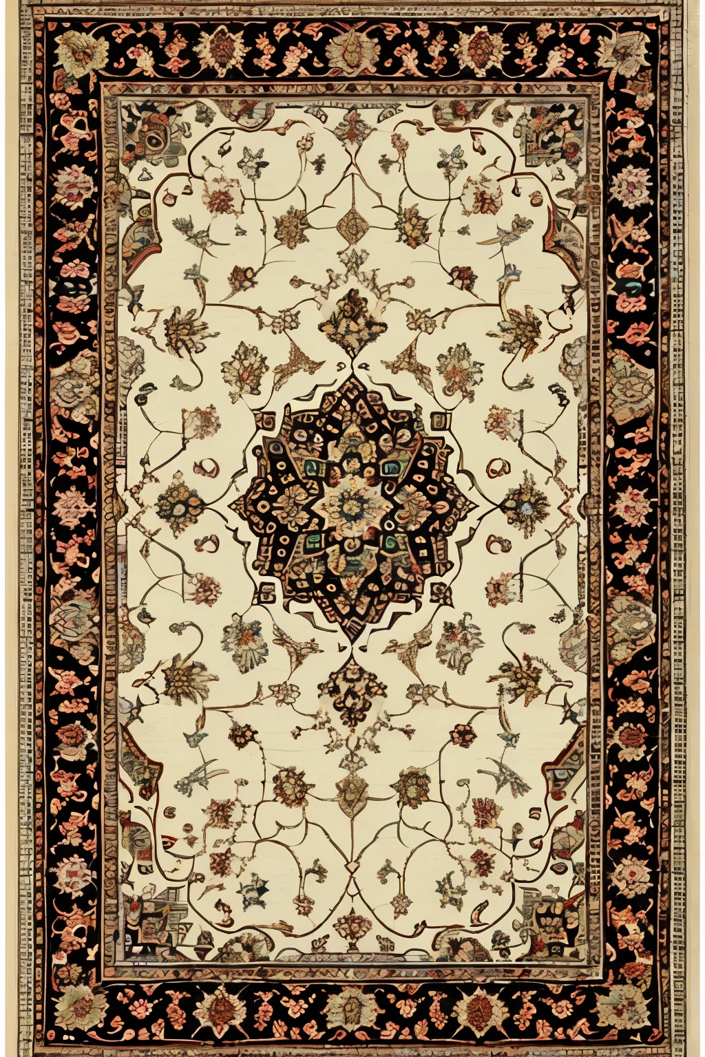 persian rug pattern medallion clear